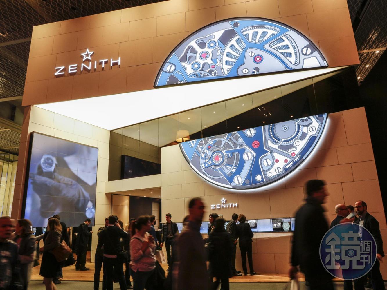 ZENITH巴賽爾品牌展館。