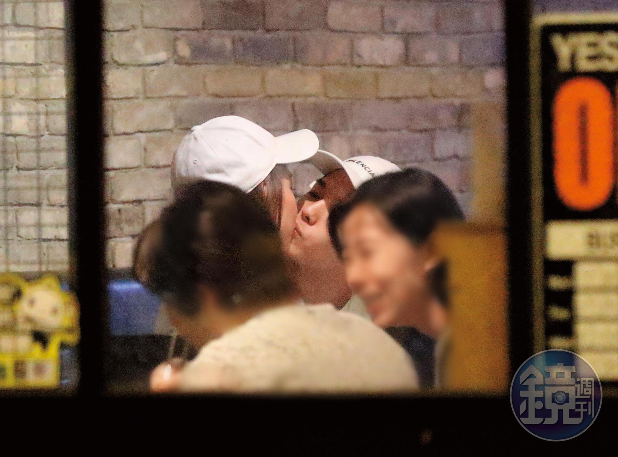 郭書瑤和以綸一路激吻，戀情曝光。