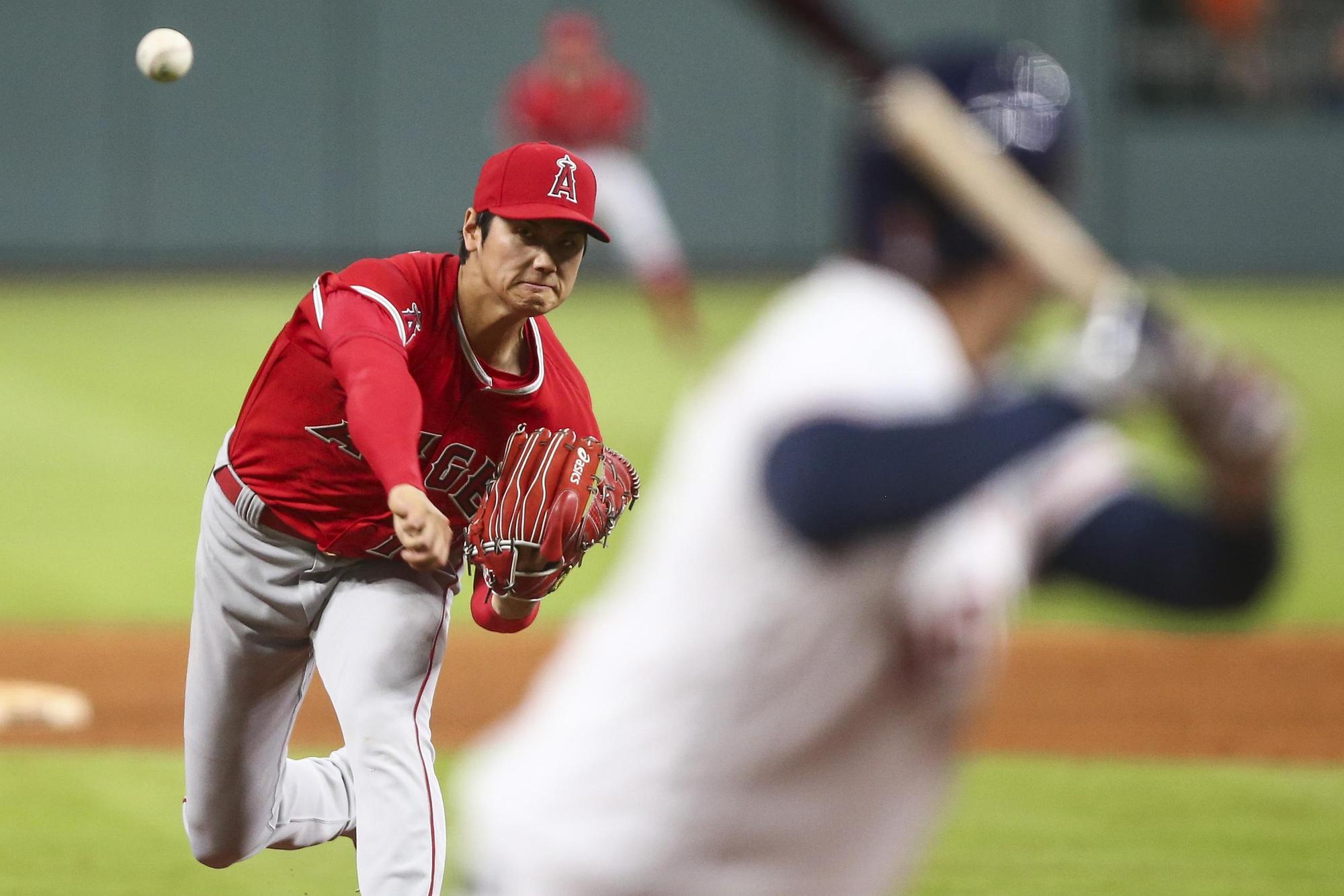 大谷翔平今天的對手是去年世界大賽冠軍太空人隊,最終投6.1局無關勝敗。(東方IC)