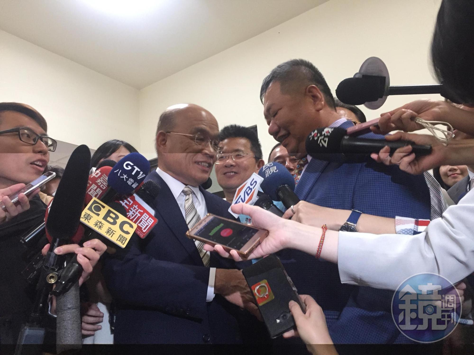 蘇貞昌拜會新北市議長蔣根煌。