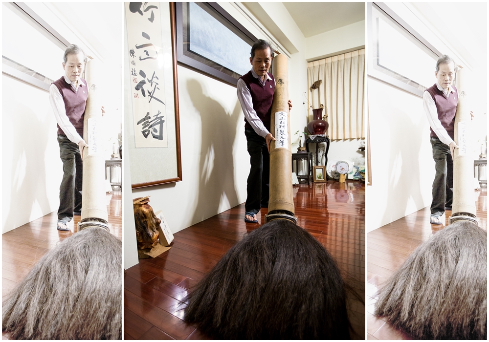 100匹馬尾巴做成一枝毛筆，重量大約有50多公斤。