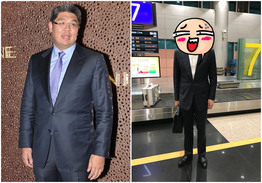 本刊讀者日前在桃園機場捕獲野生連勝文,身高超190公分的他,又比去年精瘦。