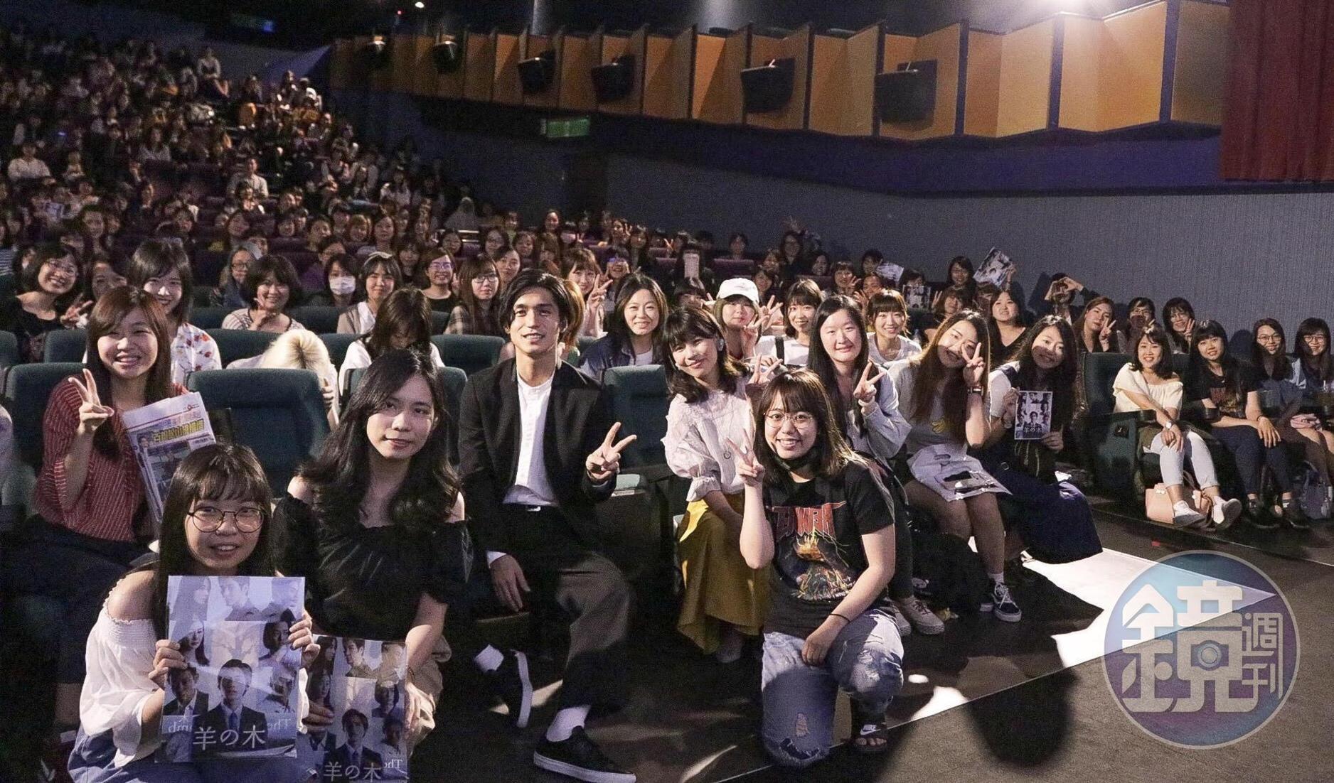 日本人氣男星錦戶亮今午為新作《羊之木》出席4場特別放映暨見面會。（天馬行空提供）