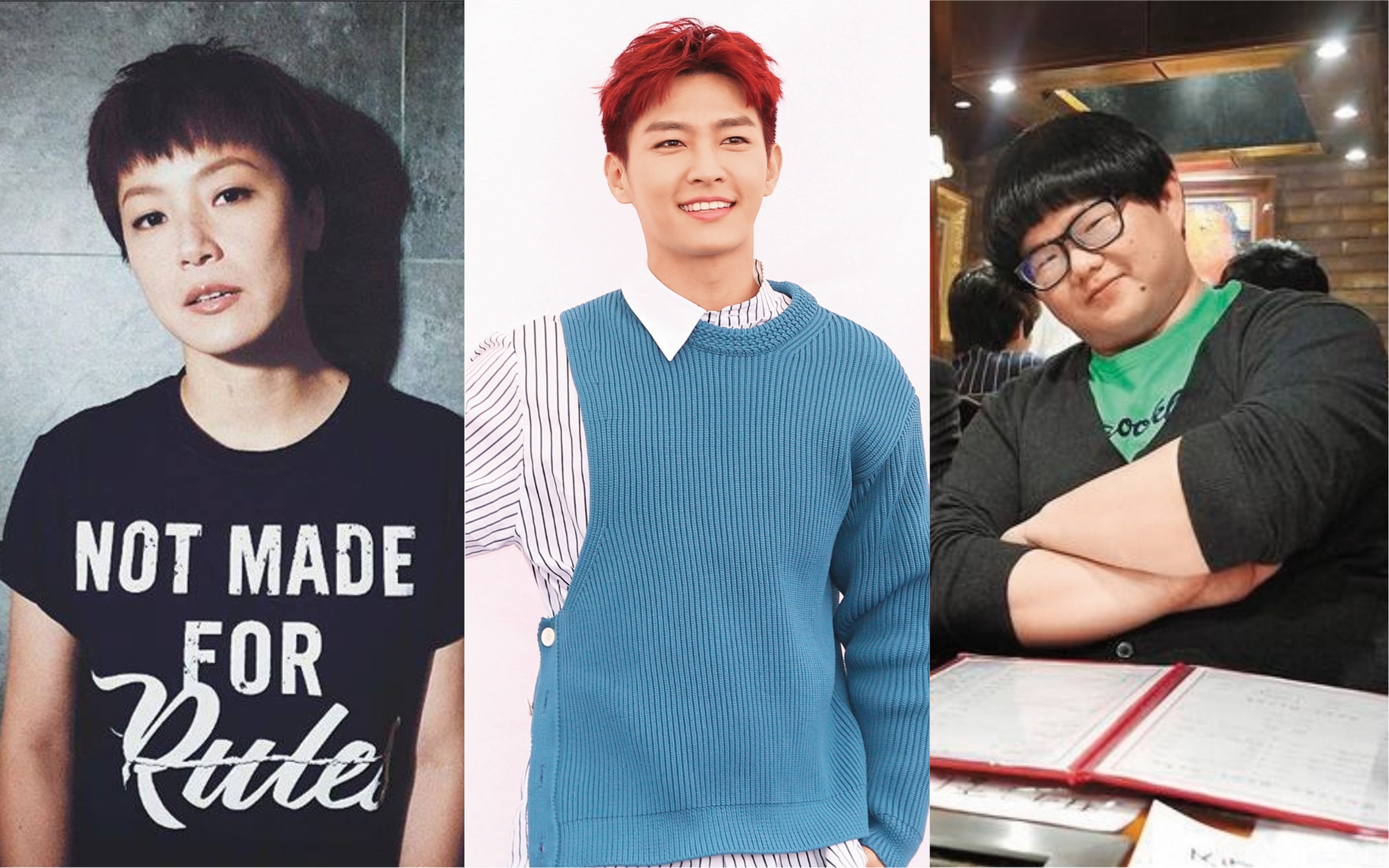 左起：何韻詩、炎亞綸、小胖林育羣。