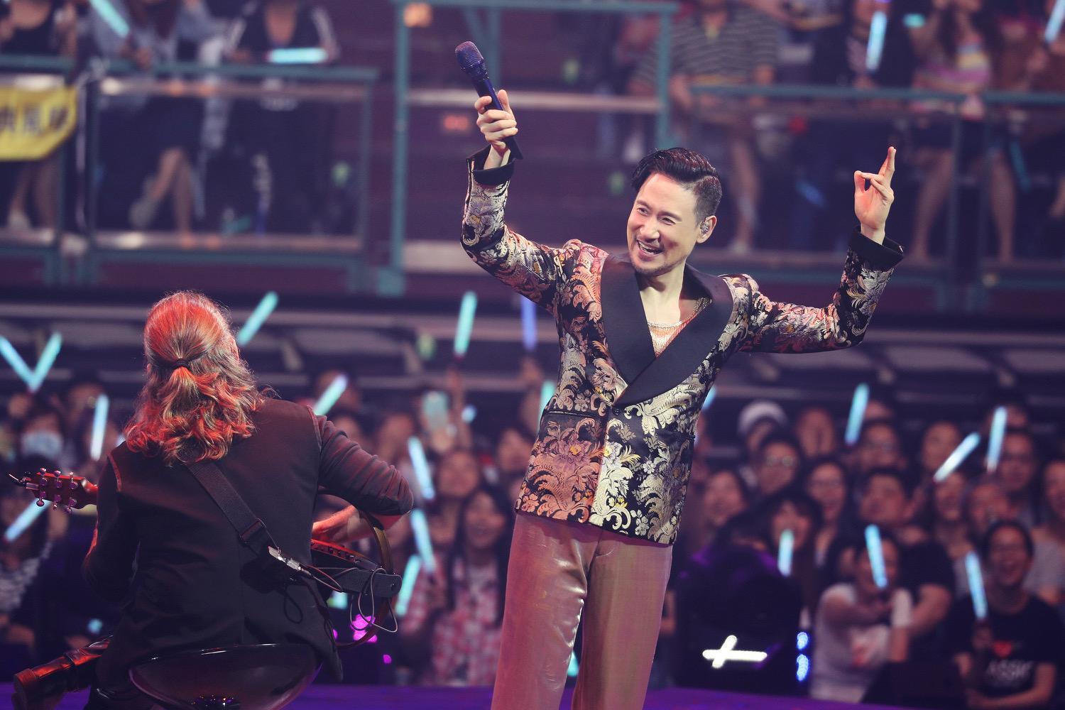 張學友透露演唱會全都來自自己的想法,所以完全融入其中,成果反應良好也讓他安慰。(環球提供)