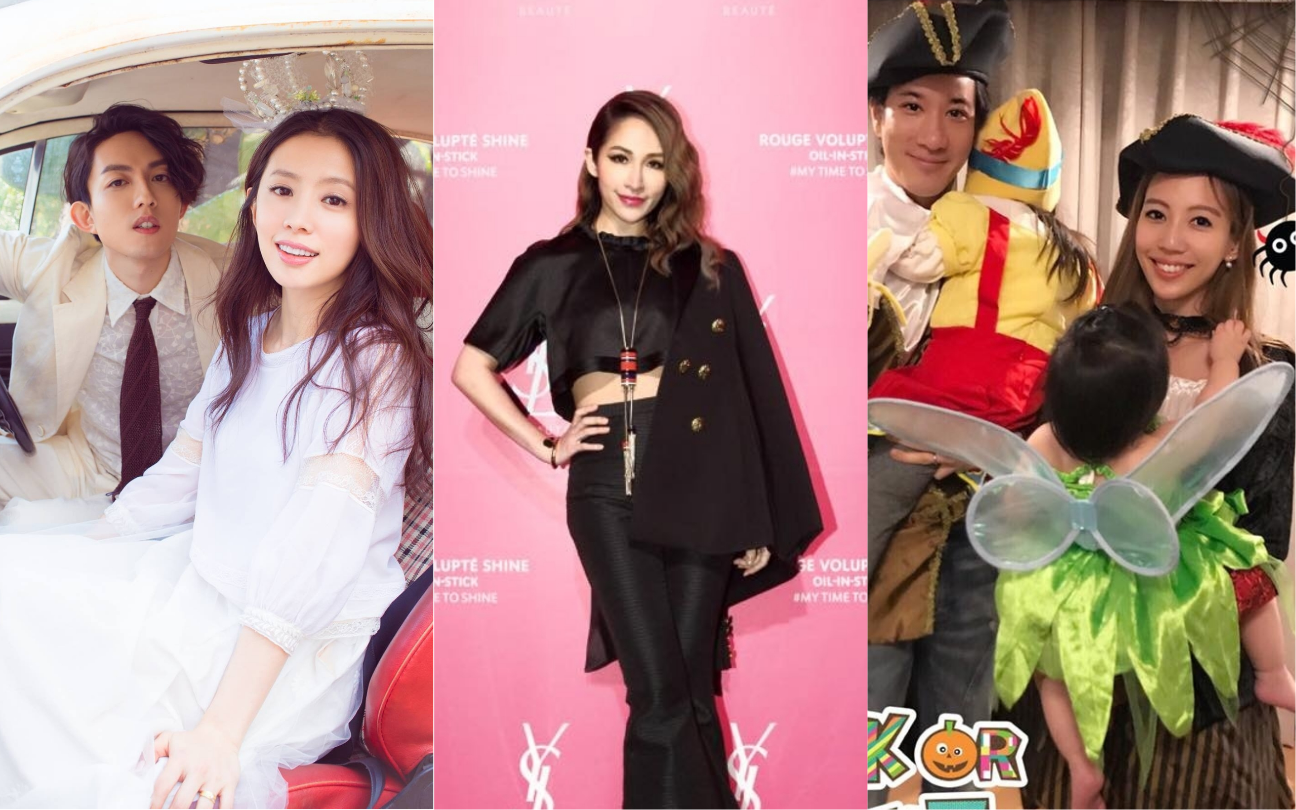 左起：林宥嘉丁文琪、蕭亞軒、王力宏夫婦。