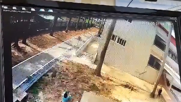 同學發現死者墜樓，趕緊到保健室通知值班護士前往搶救。（翻攝畫面）