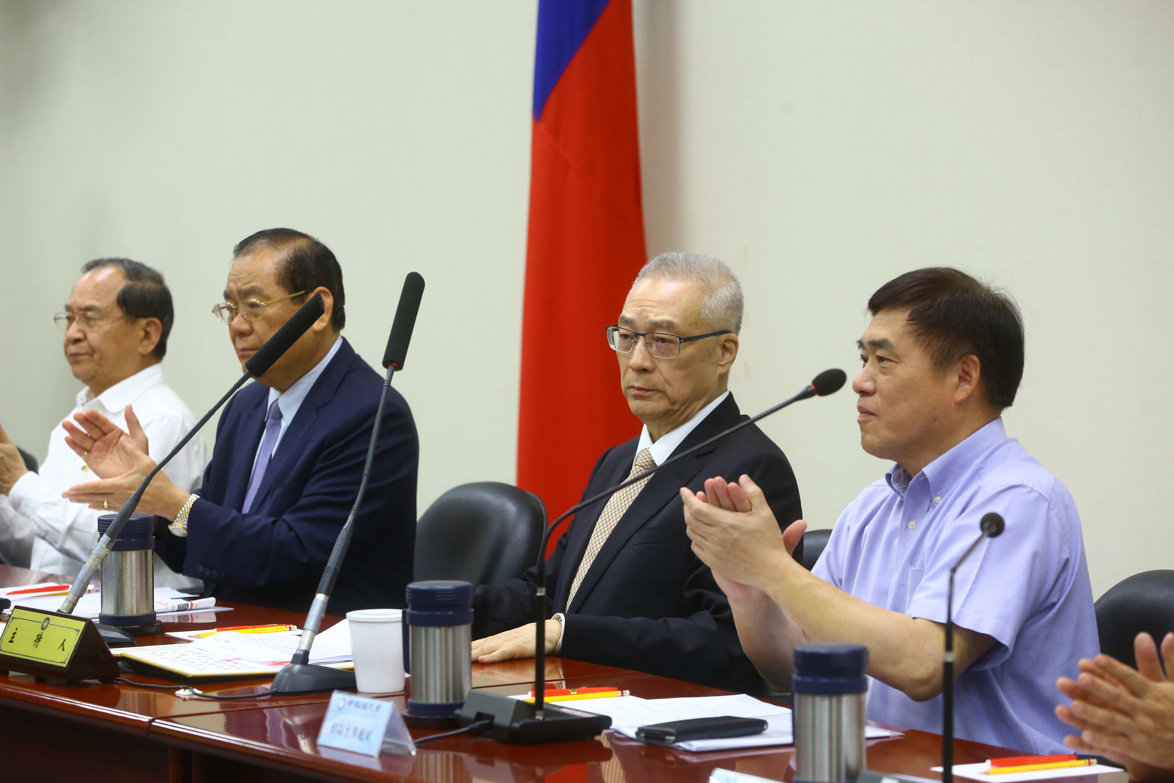 針對卡管案，國民黨主席吳敦義今批蔡政府所作所為侵蝕台灣的民主自由價值。