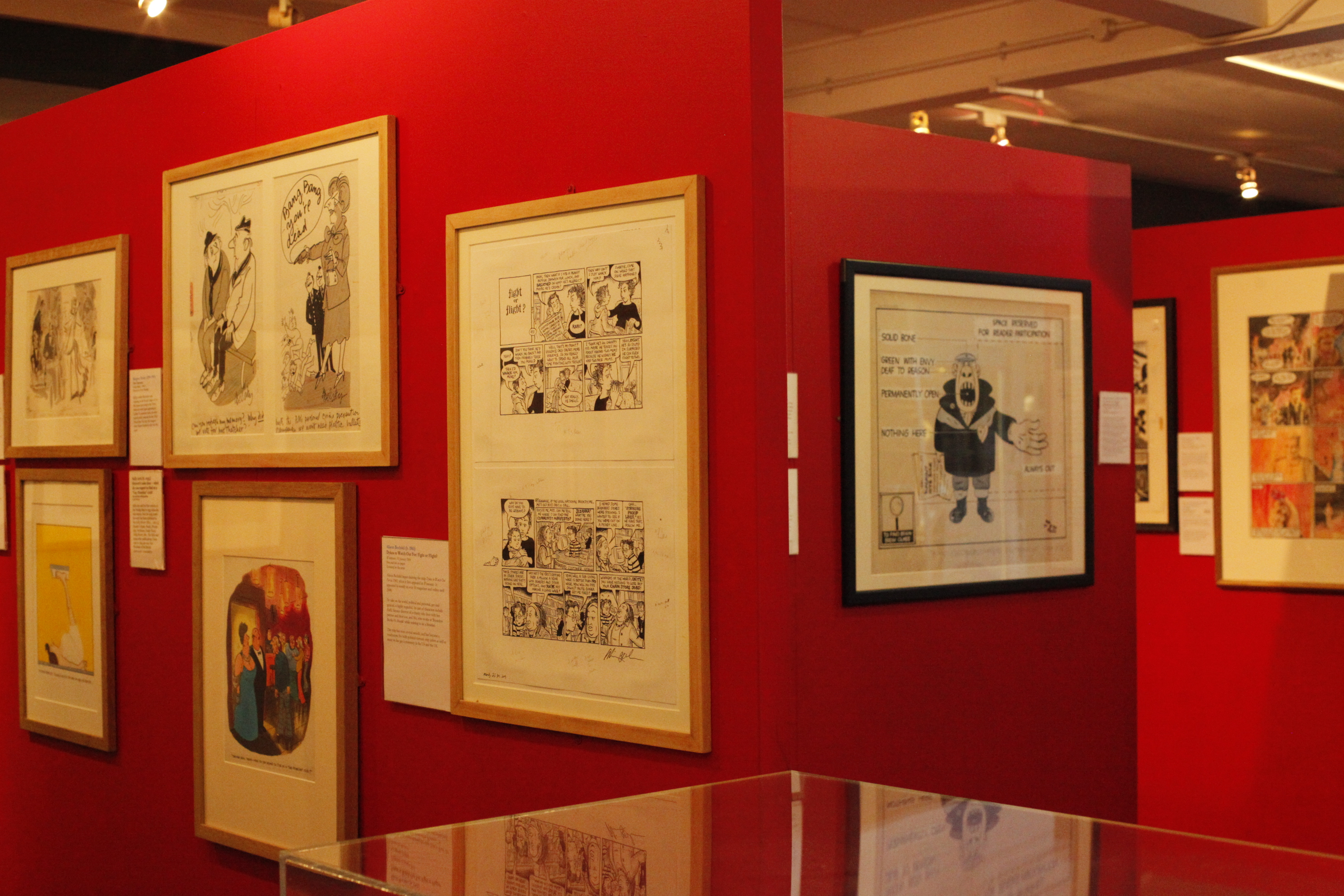 倫敦漫畫博物館社會諷刺漫畫收藏豐富，每年約舉辦4、5場展覽，年底即將搬家。（因版權因素，恕無法呈現漫畫細節）