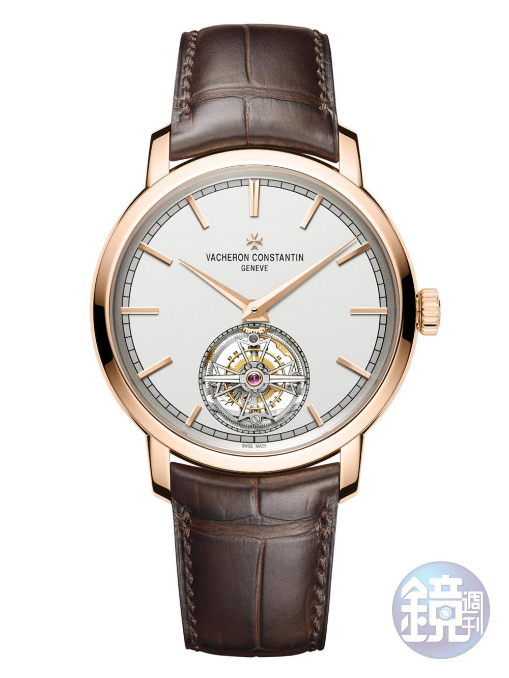 《Traditionnelle Tourbillon》Traditionnelle系列全新陀飛輪腕錶,僅有陀飛輪裝置,視覺效果更純粹。功能:時間顯示;陀飛輪/機芯:手上鏈機芯/建議售價:約NT$4,180,000