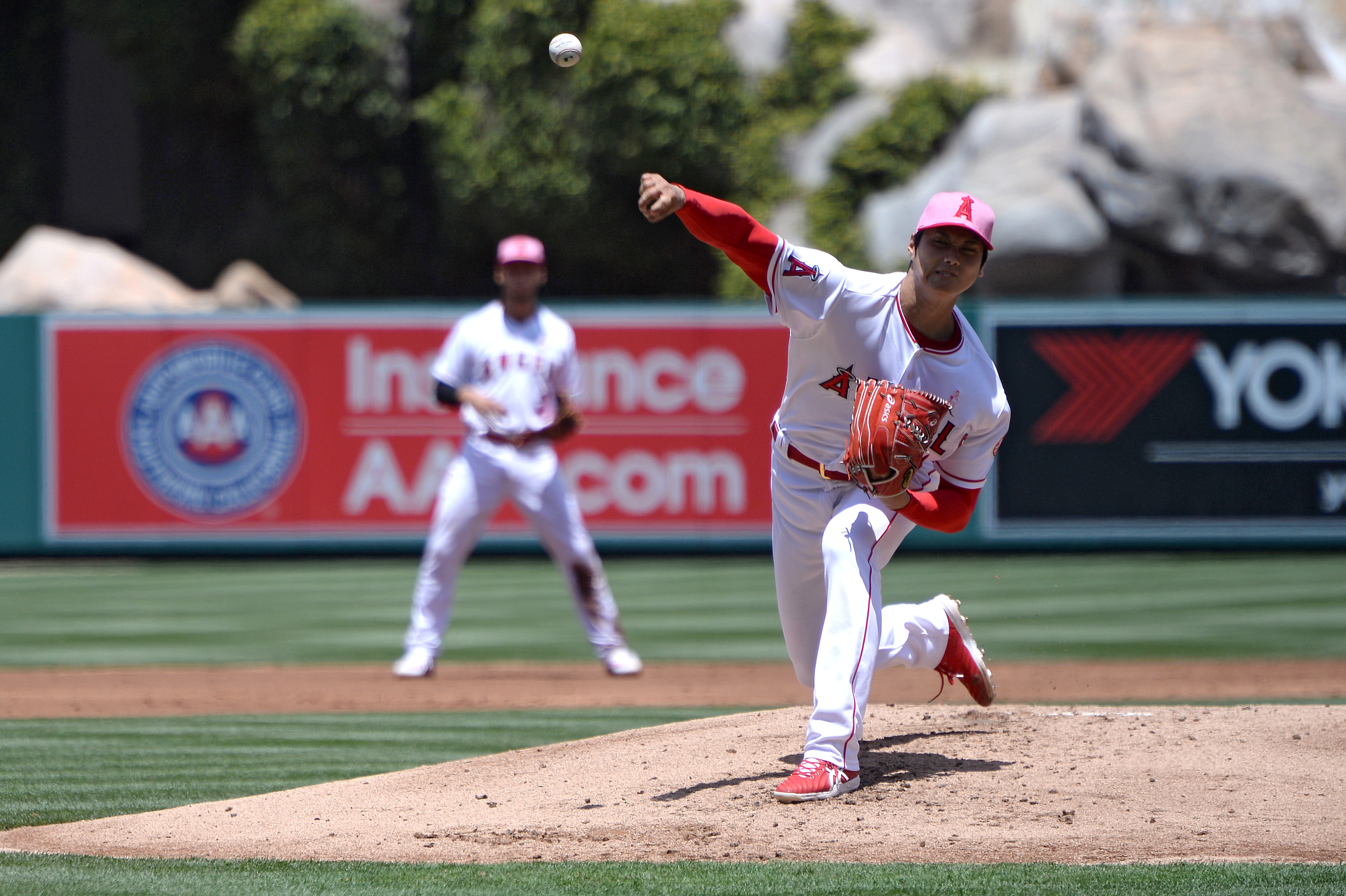 今天（美國時間5月13日）是過去一個月來大谷翔平首次在天使主場的日間比賽先發。（東方IC）