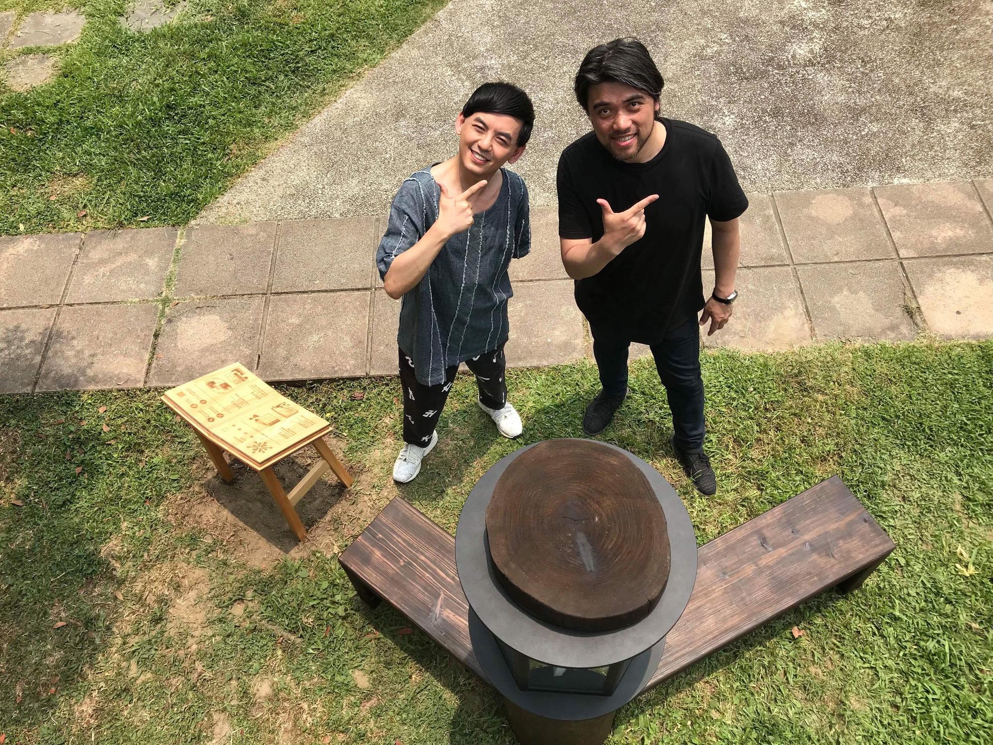 黃子佼與名設計師郭俠邑共同為林森公園打造新面貌。（美好關係提供）