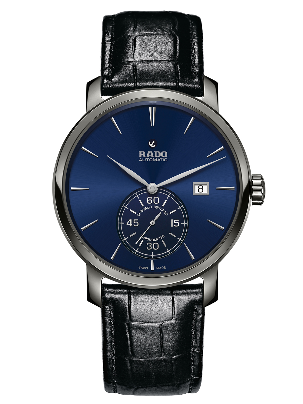 《DiaMaster Petite Second COSC》借重SWATCH集團的資源,雷達今年總算推出具備矽游絲的機芯款式,並通過COSC瑞士天文台認證,讓錶款具備精準規格。錶殼採用等離子高科技陶瓷,這項技術最早於1998年便已誕生,能在不添加金屬元素的情況下,讓陶瓷產生金屬光澤,是雷達招牌的陶瓷技術之一。功能:時間顯示/機芯:自動上鏈機芯/建議售價:約NT$84,500