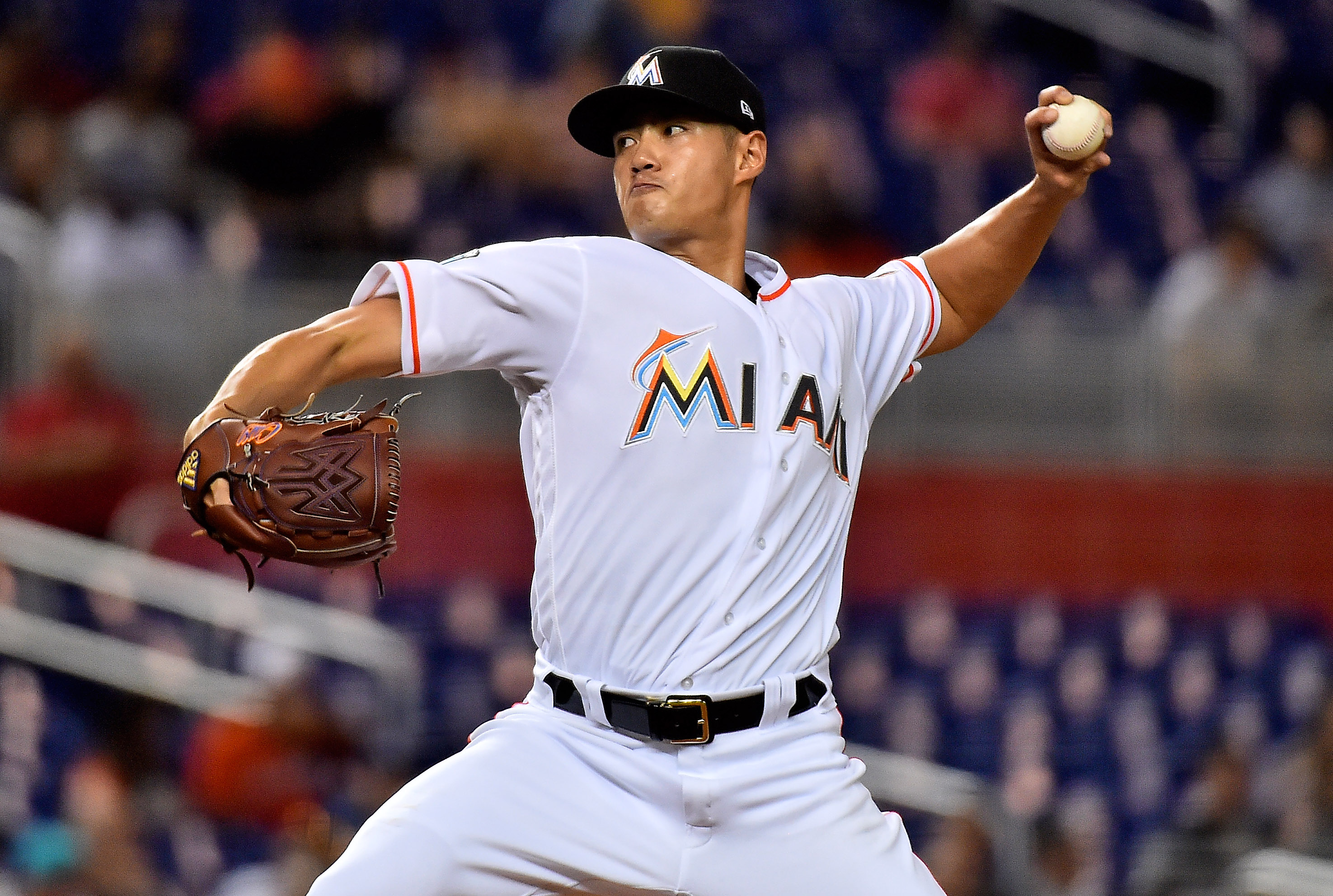 今天陳偉殷主投4.1局被打出3支安打，投出3次三振和3次四壞。（東方IC）