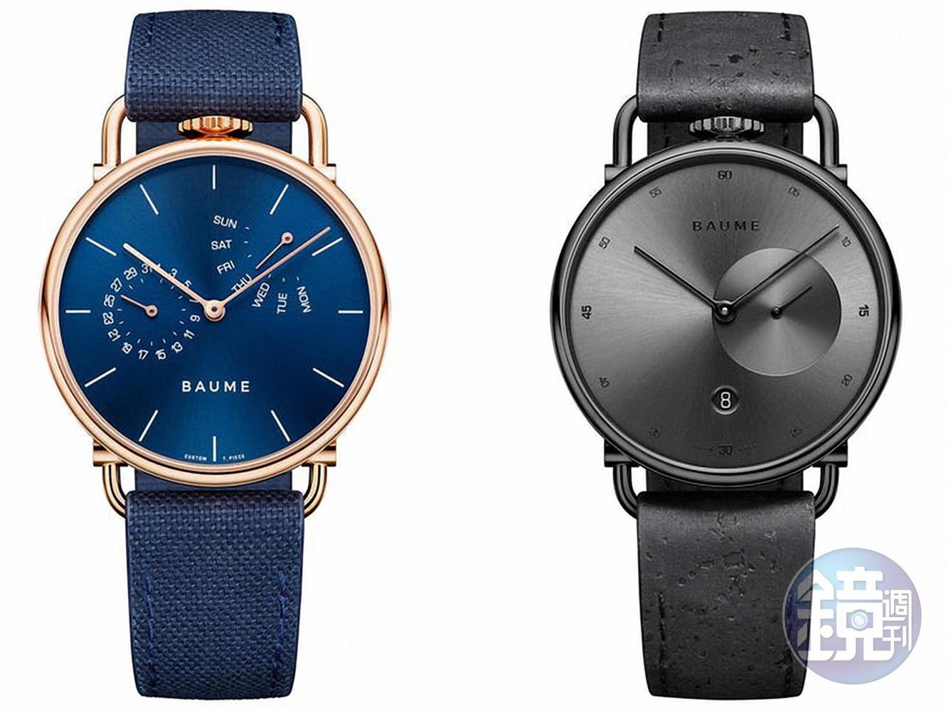 石英錶款《CUSTOM TIMEPIECE》甚至還可以作客製化搭配（連錶徑都有多種選擇）！左邊錶款定價600美金，右邊錶款定價540美金。