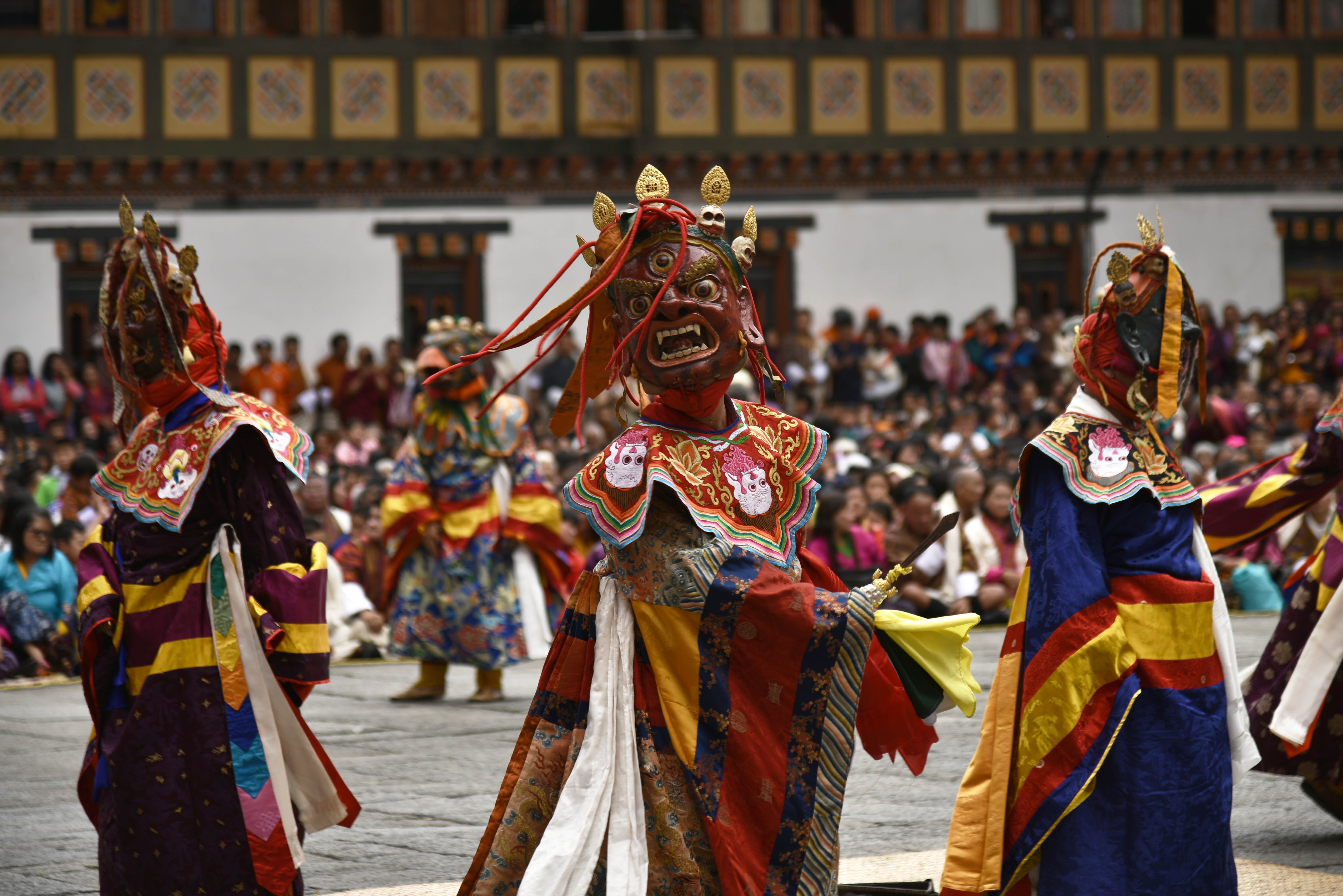 不丹首都的宗教慶典。（東方IC）