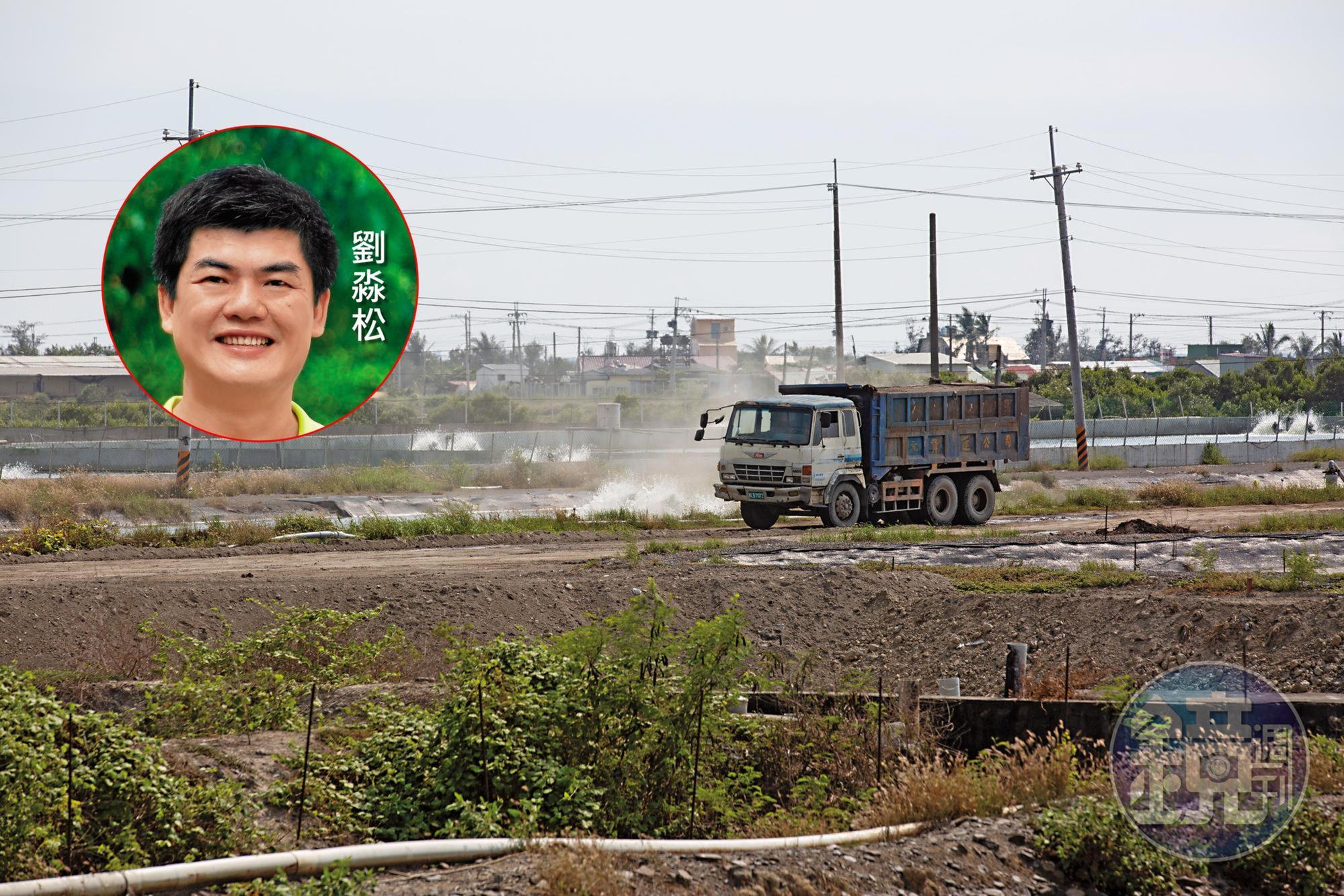 枋寮建興段農地被人傾倒有害廢棄土，廢土來源和地主都指向縣議員劉淼松。