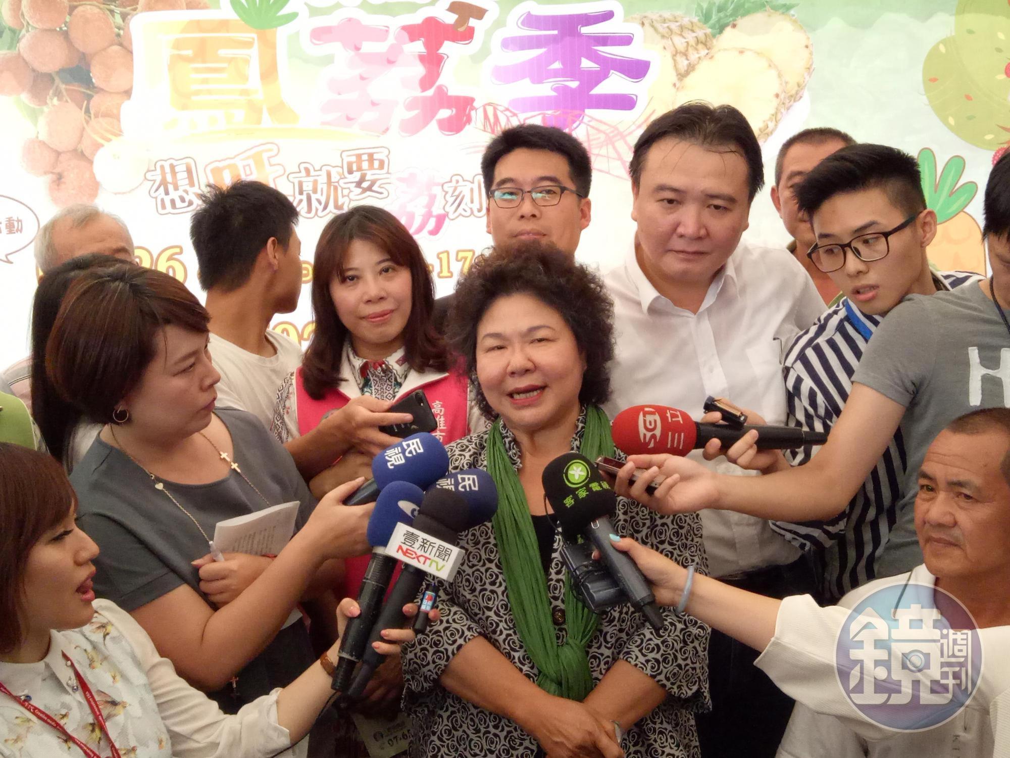 總統府祕書長陳菊今接受媒體聯訪。