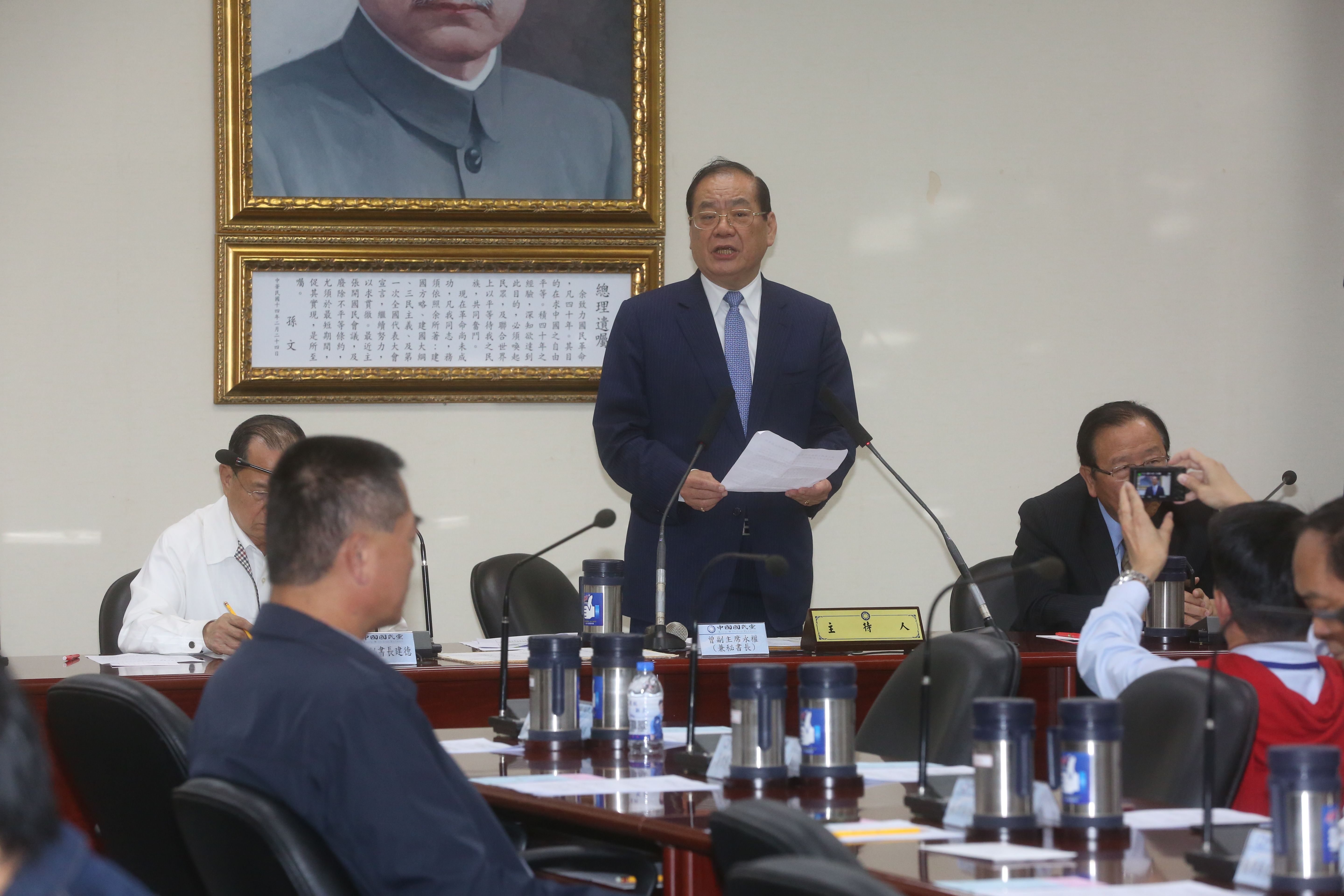 移民署今（22日）駁回國民黨副主席曾永權（圖）及前海基會董事長林中森日前申請赴陸參加海峽論壇一案。