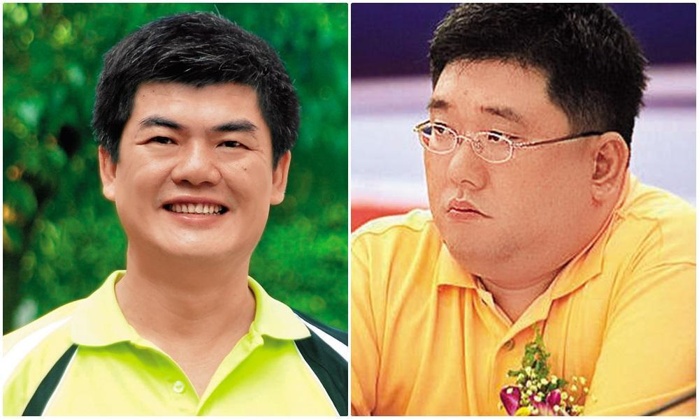 鄉代爆料,農地上堆放的廢棄土來自屏東縣國民黨議員劉淼松(左)的「鍇霖企業公司」,地方盛傳劉淼松後來將鍇霖多數股權轉讓給無黨籍議員郭再添(右)。(翻攝臉書)