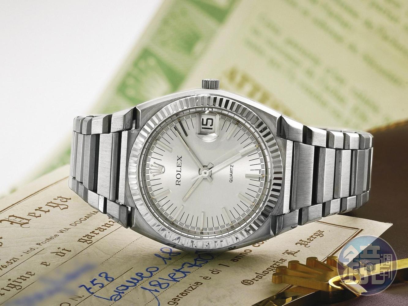 18K白金的Ref.5100更是罕見中的罕見，蘇富比拍賣(Sotheby's)於2014年5月14日售出的同型錶盒單齊全，含佣成交價竟高達12.5萬瑞郎（約388萬台幣）。