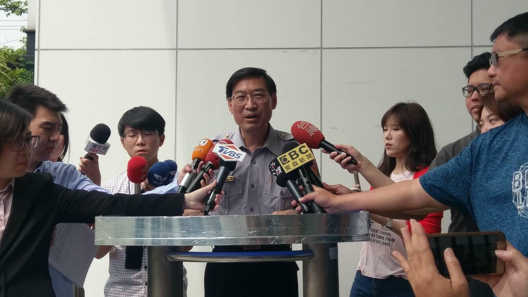 汐止分局分局長林故廷，針對偵查隊小隊長遭控為拚績效栽毒一案出面說明。（翻攝畫面）