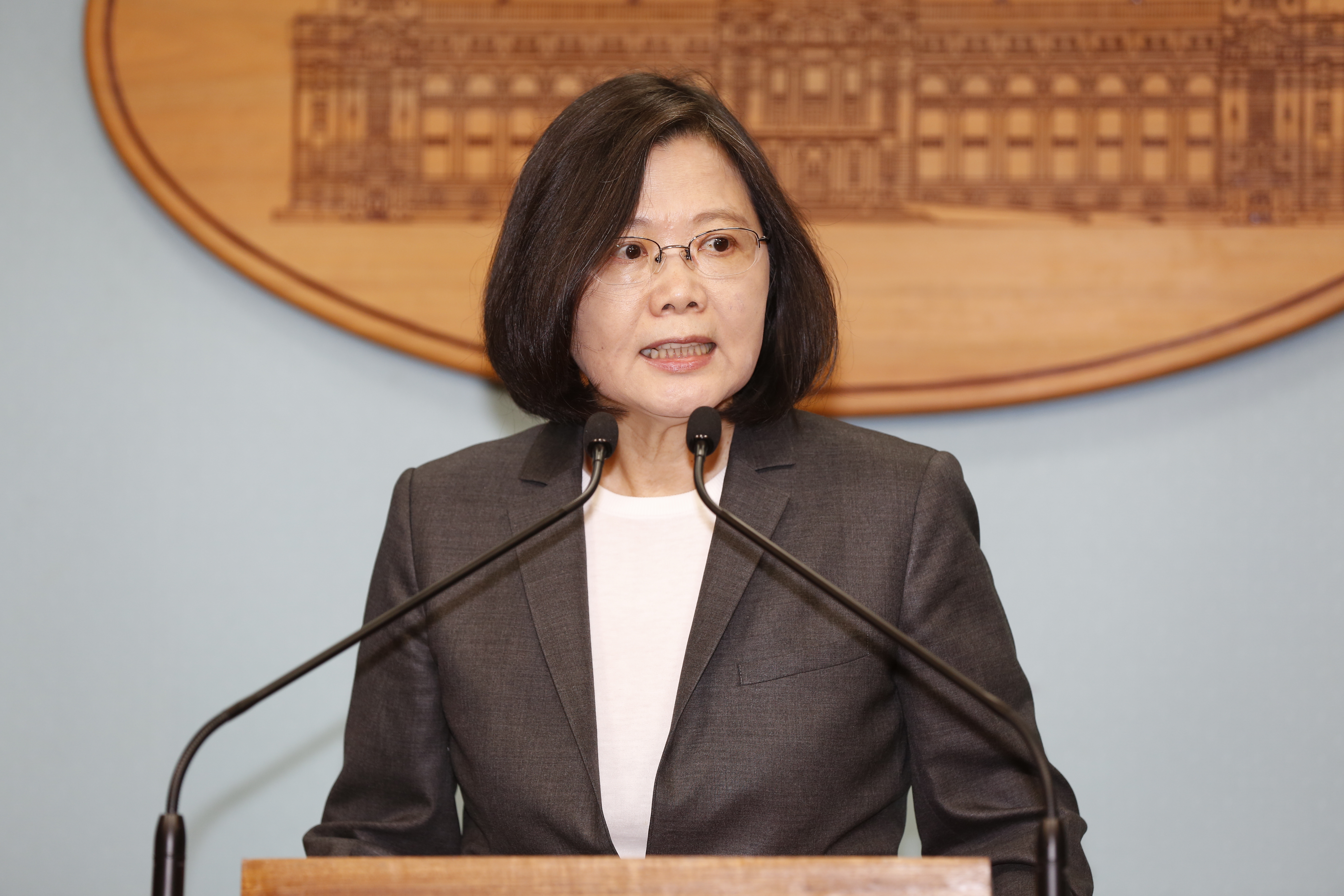 總統蔡英文晚間在總統府舉行記者會。（資料照）