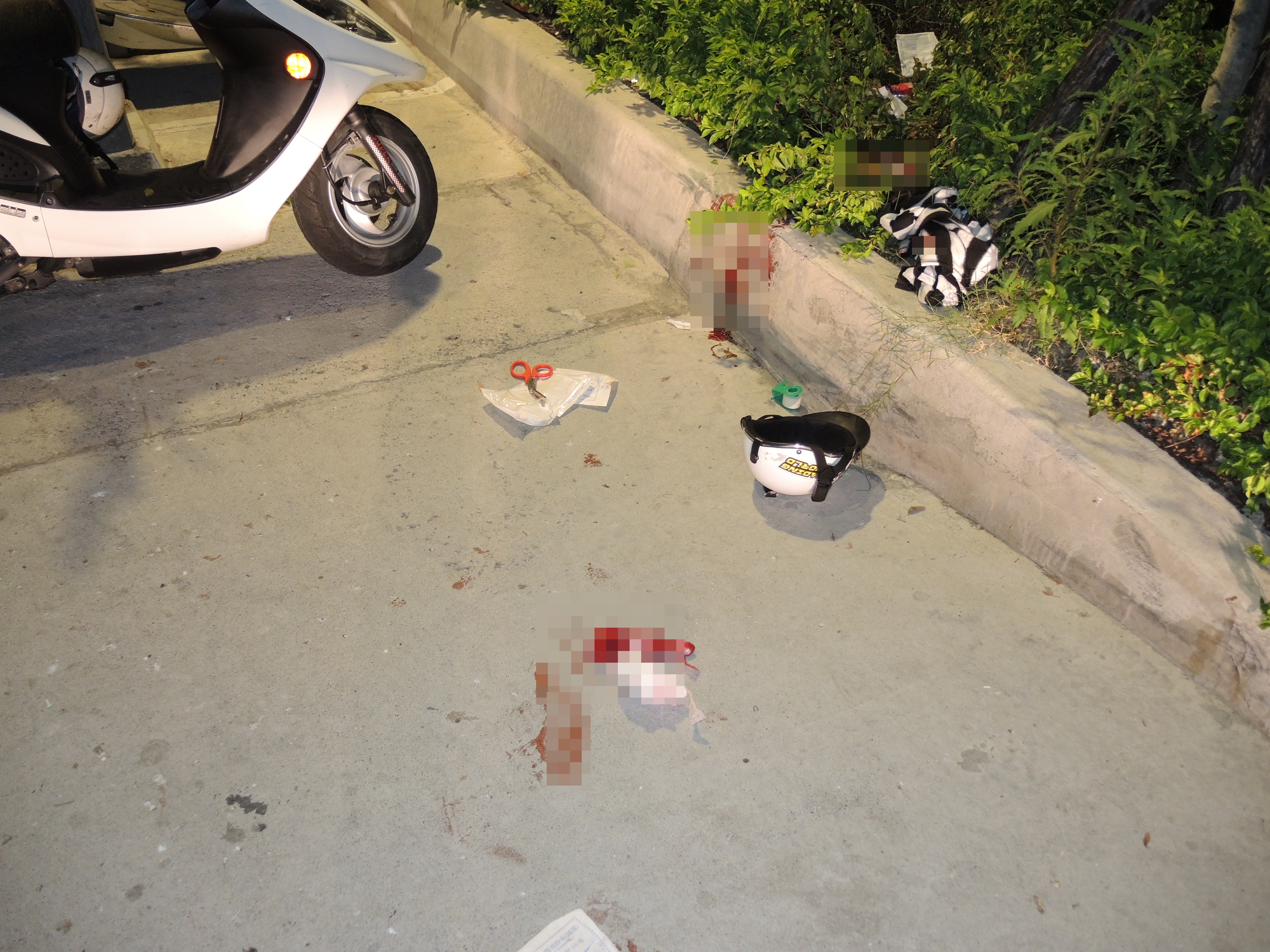 何男在公園約會時遭砍，目前仍未脫離險境。（翻攝畫面）