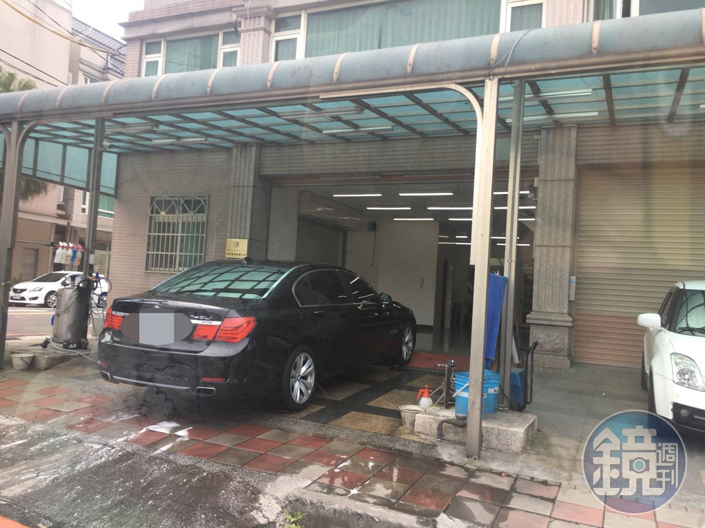 賴嫌洗車場每天只重複洗BMW轎車。（刑事局提供）