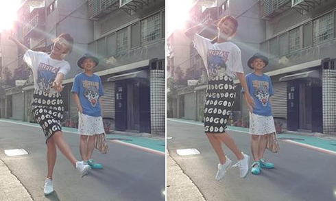 黃子佼在臉書貼他與女友孟耿如前一日約會閃照，藉527表達「我愛妻」。（翻攝自黃子佼臉書）