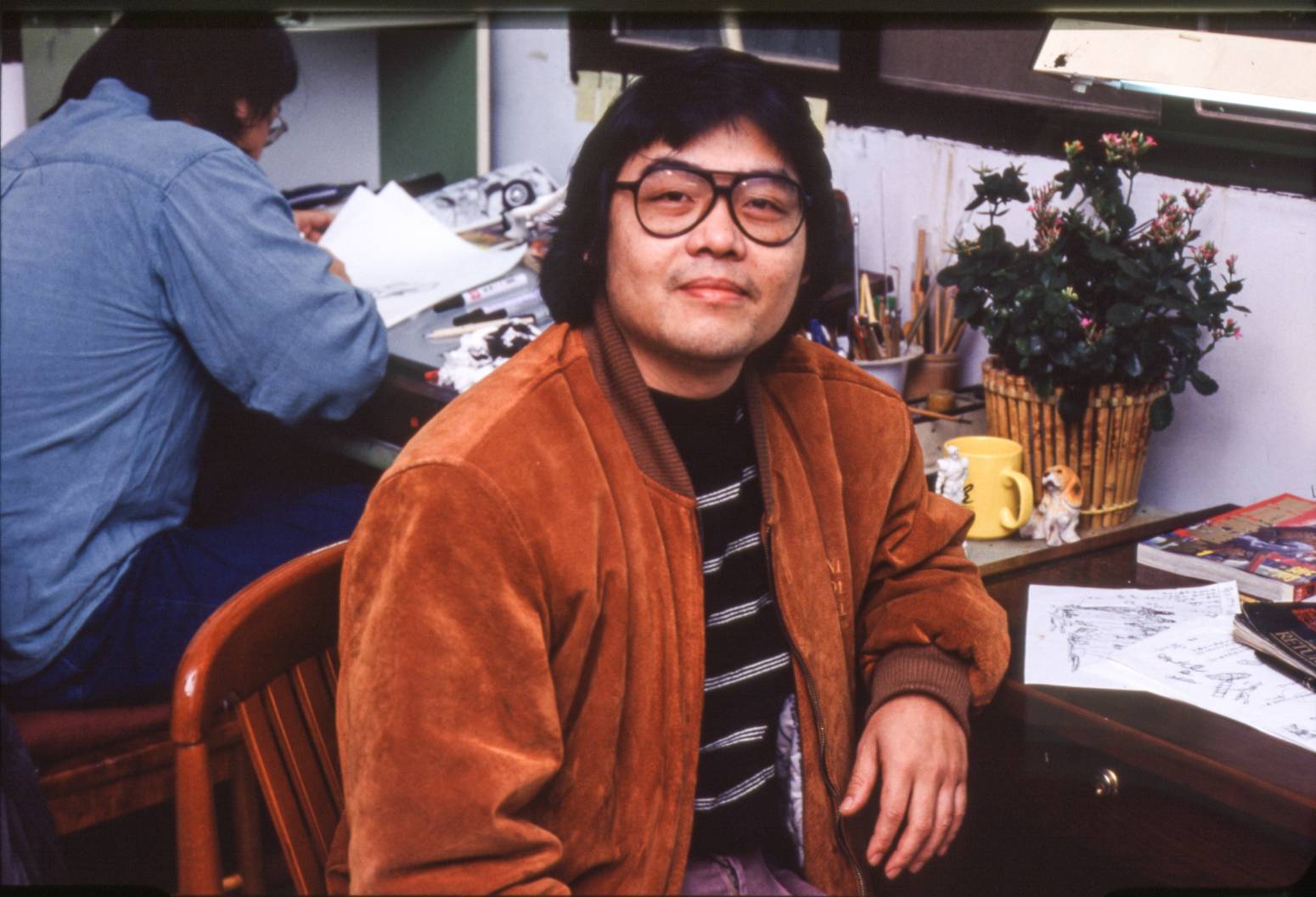 日本漫畫家王欣太、川口開治都將為鄭問停刊一回,來台參加鄭問故宮展開幕式。(圖:光華雜誌提供)