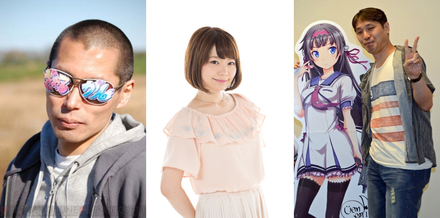 由左至右為《少女☆射擊2》總製作人中川滋、系列作飾演「神園忍」的聲優上間江望，以及系列插畫師兼監督伊東大典。（傑仕登提供）