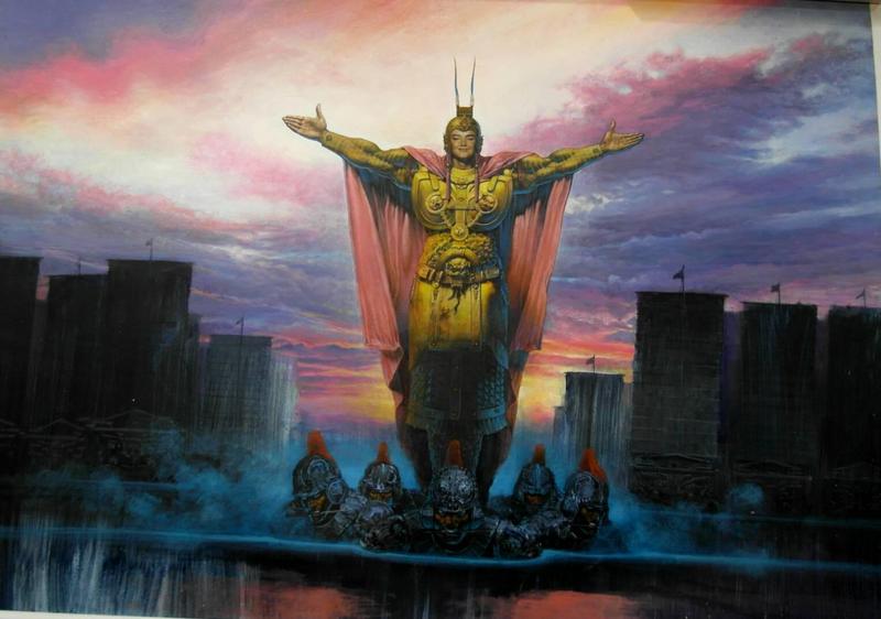 遊戲《鄭問之三國誌》鄭問的畫作原稿。（圖：鍾孟舜提供）