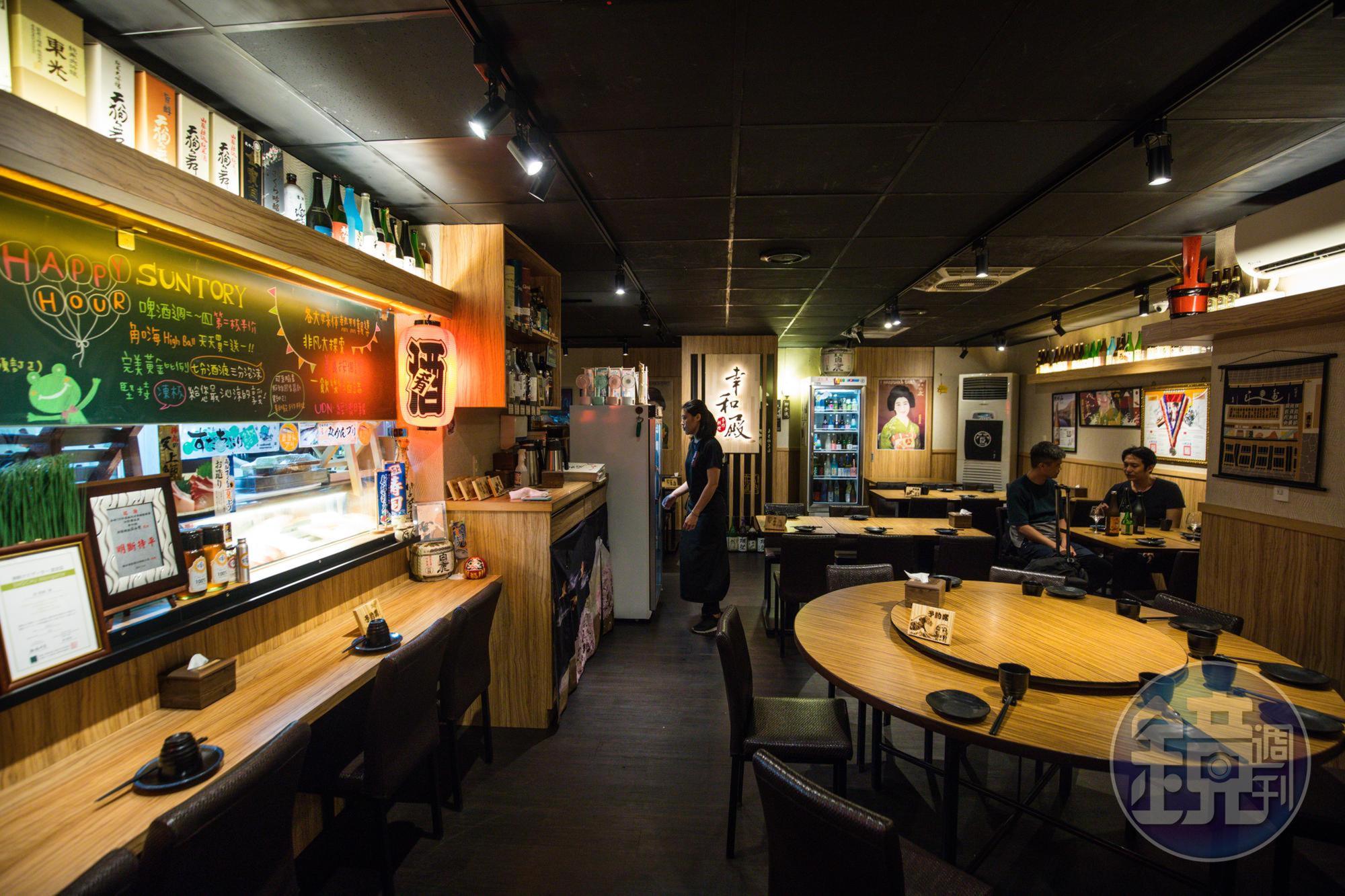 在台北內湖區的日本料理店「幸和殿」可喝到多款來自新潟的純米酒。