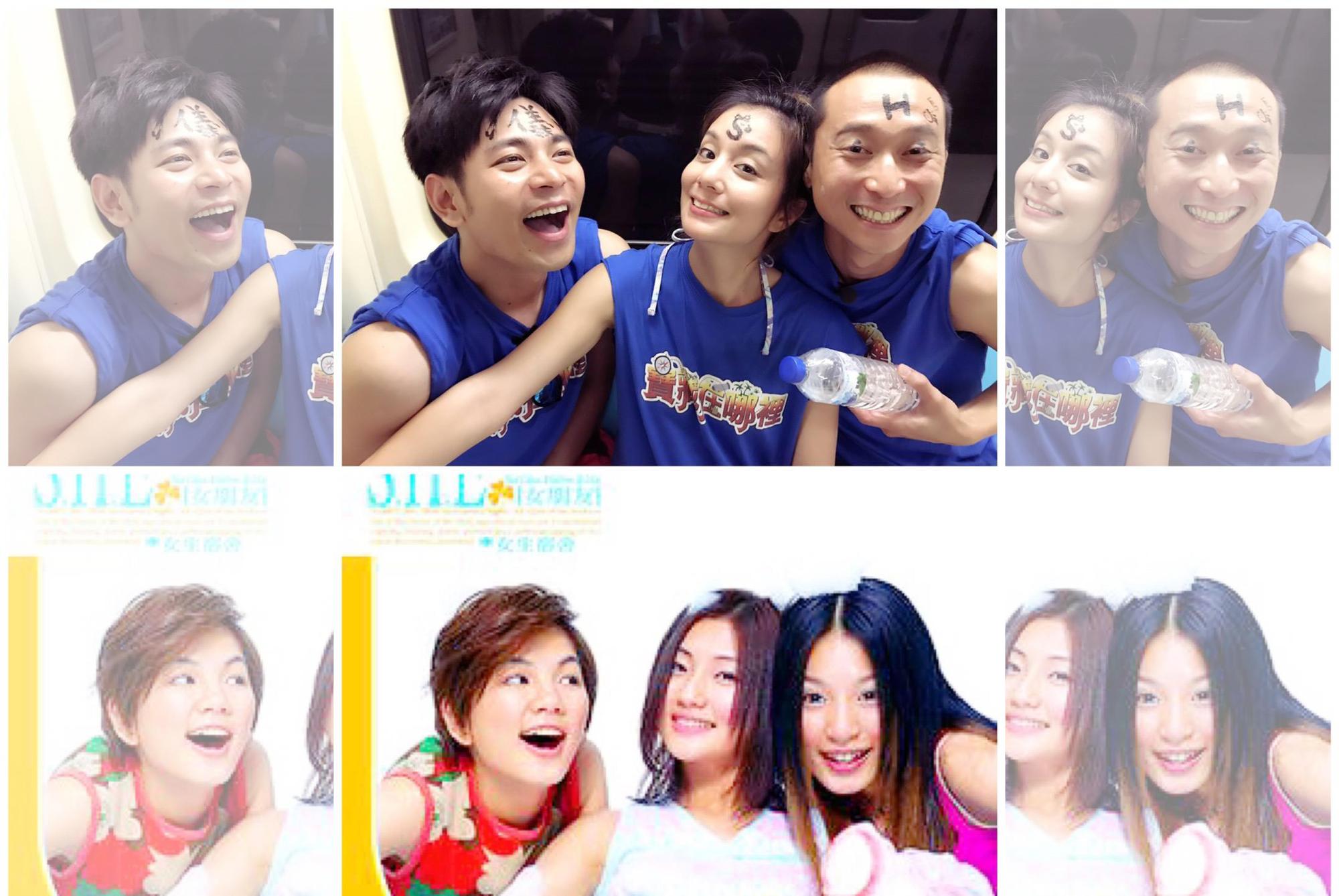 莎莎、浩子、子儀模仿女子天團SHE,組成食尚「SH儀」,連本尊都笑翻。(TVBS提供)