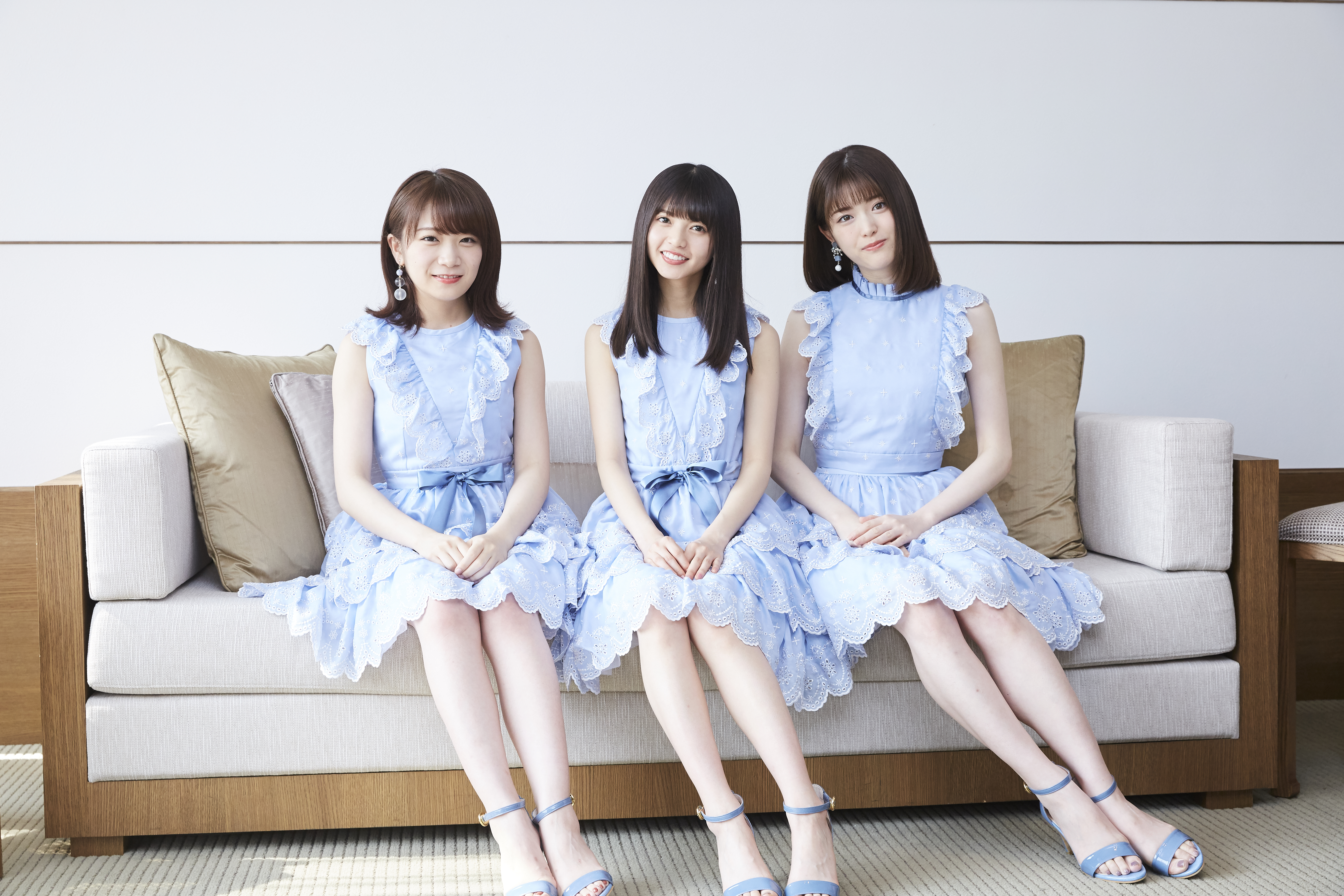 乃木坂46成員秋元真夏（左起）、齋藤飛鳥與松村沙友理低調來台拍廣告。