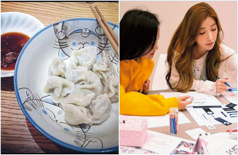 呂銳推出的白色情人節晚餐照片，晚餐內容是許維恩的拿手菜，而桌上的花紋則跟許維恩之前貼出的桌子照片花紋雷同（圖）。（翻攝自許維恩臉書）