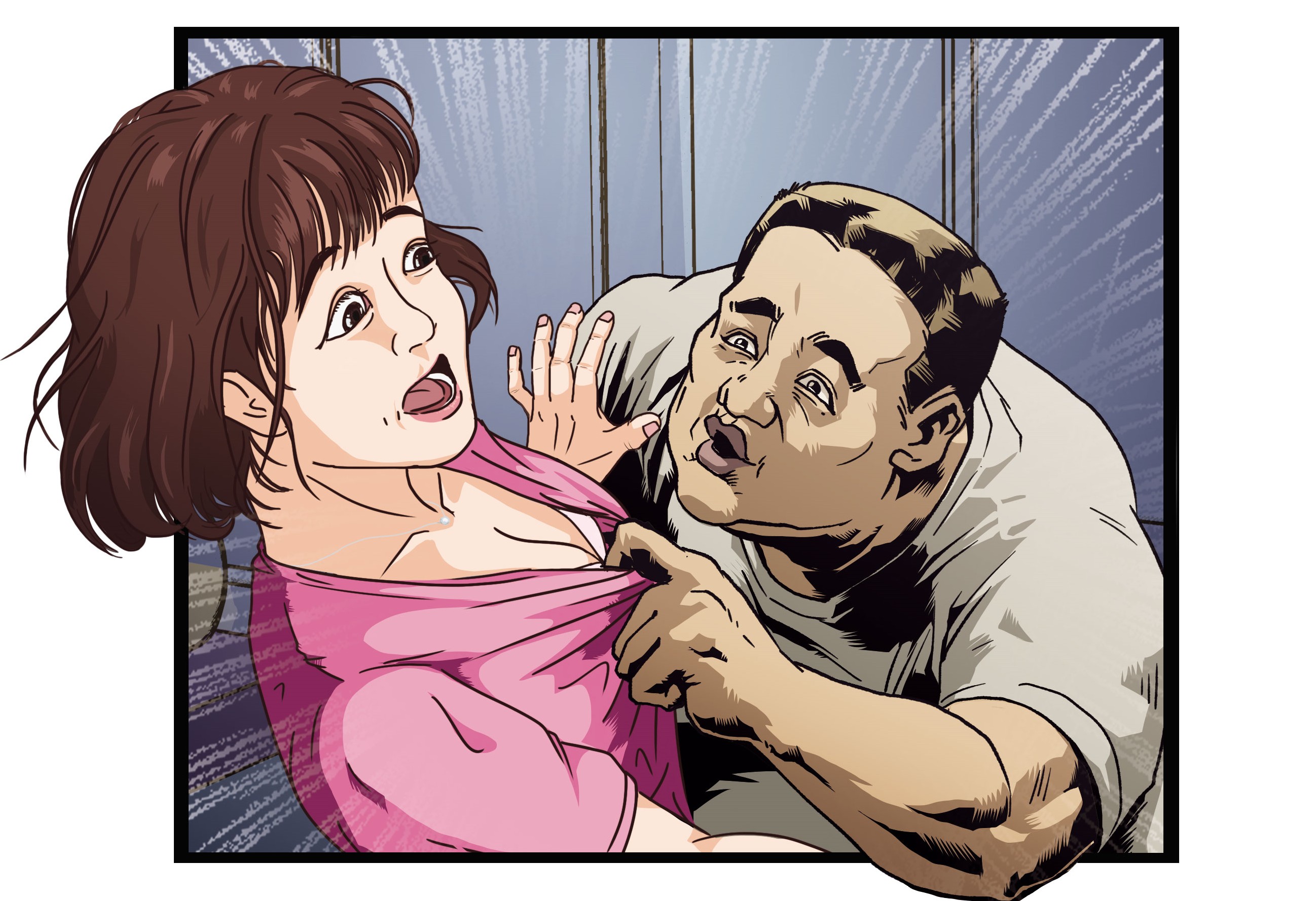 李男連自己的親生女兒都不放過，多次以疼愛之名撫摸、親吻女兒胸口。