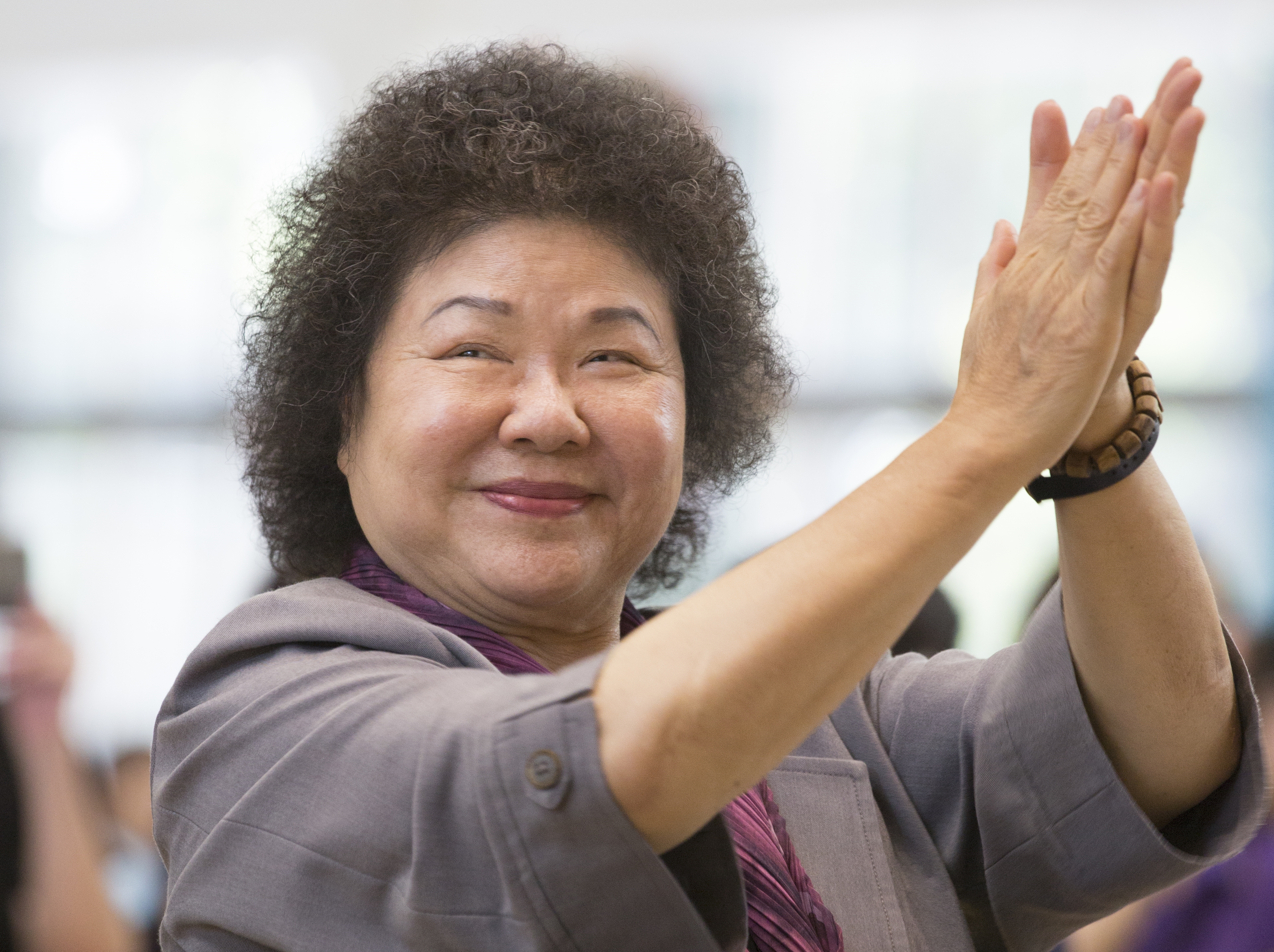 陳菊讚賞行政院長賴清德、行政院秘書長卓榮泰、行政院發言人徐國勇推動政務非常認真，是「薯條三兄弟」。