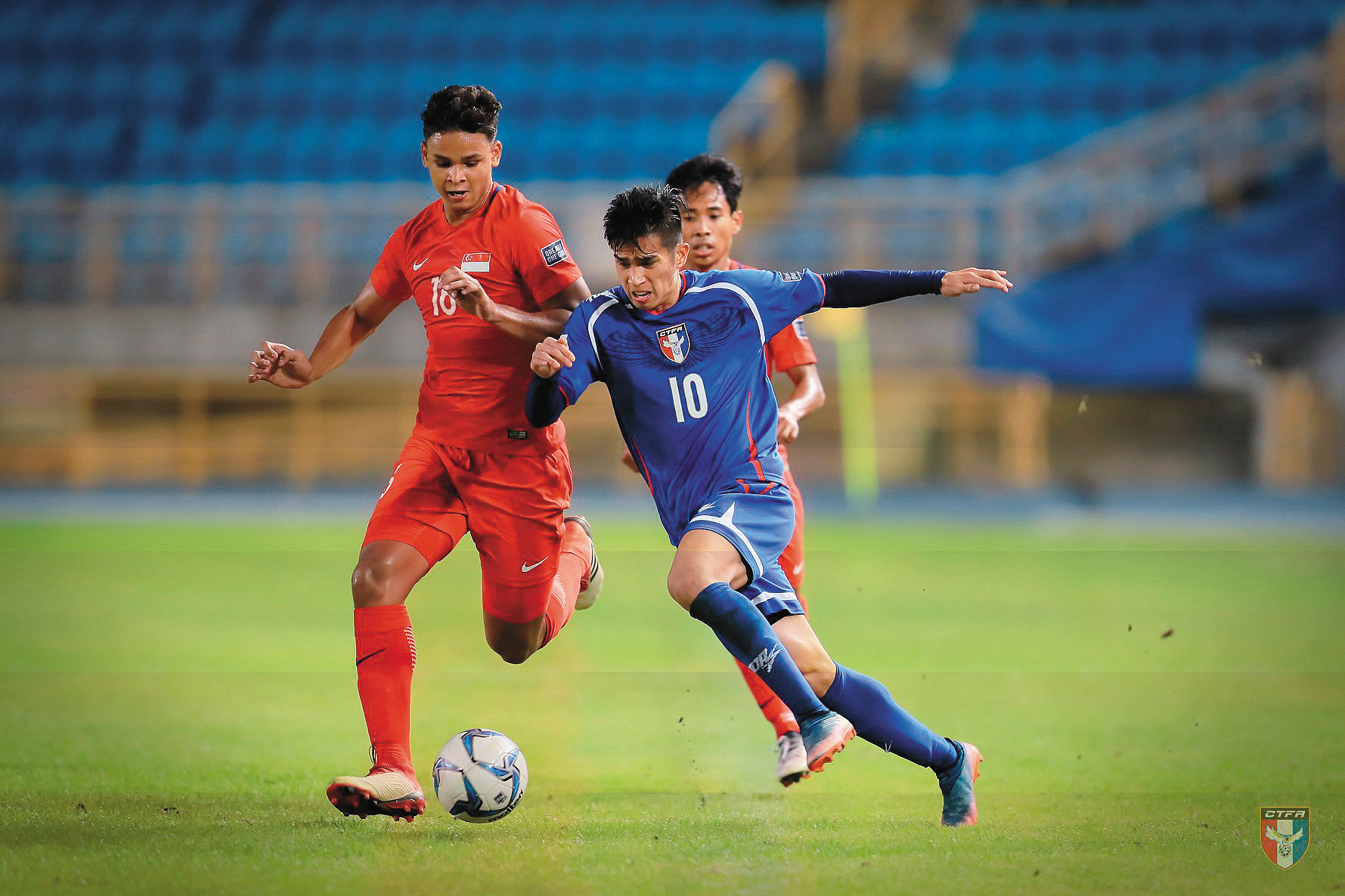 國內12～18歲足球員培訓黃金期的中學聯賽幾近真空，導致成人隊無人可選，成績自然差。圖為今年3月在台北舉辦的亞洲盃。（翻攝自中華民國足球協會CTFA臉書）