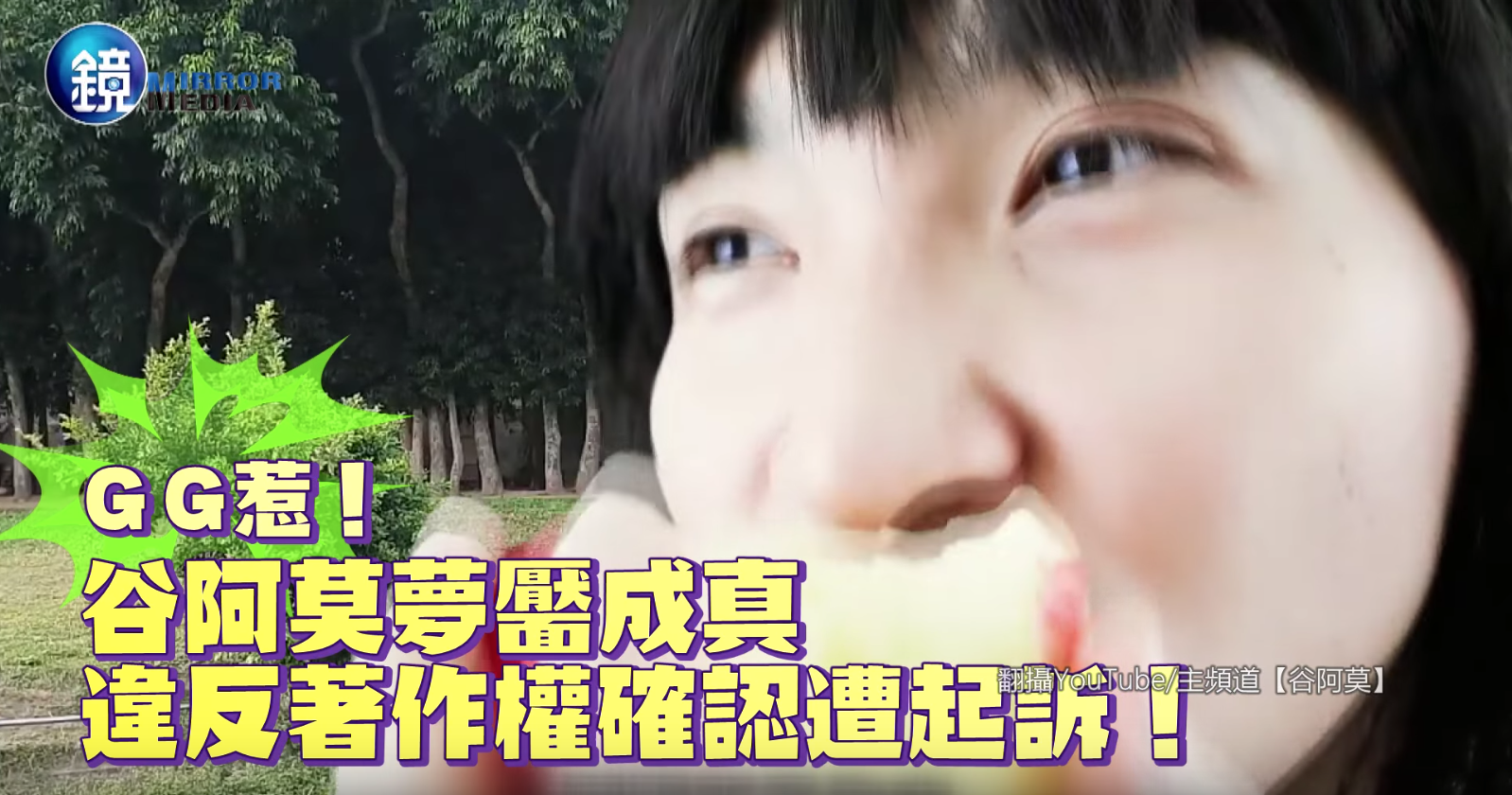 網路紅人谷阿莫遭北檢認定違反著作權法起訴。(圖截自影片)