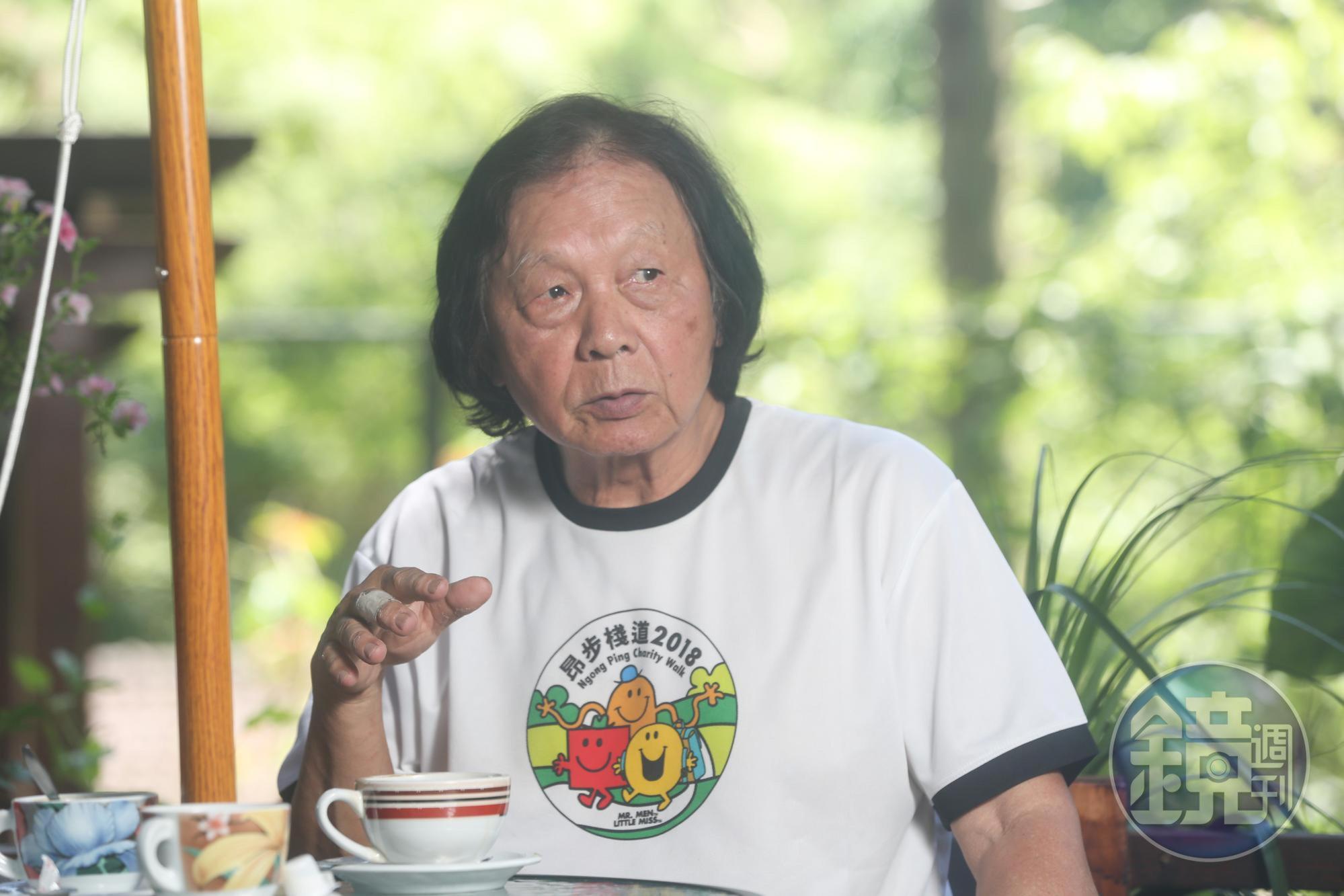 栗田庄每一棵植栽都是陳智夫一手包辦，如今已是滿園子綠意。