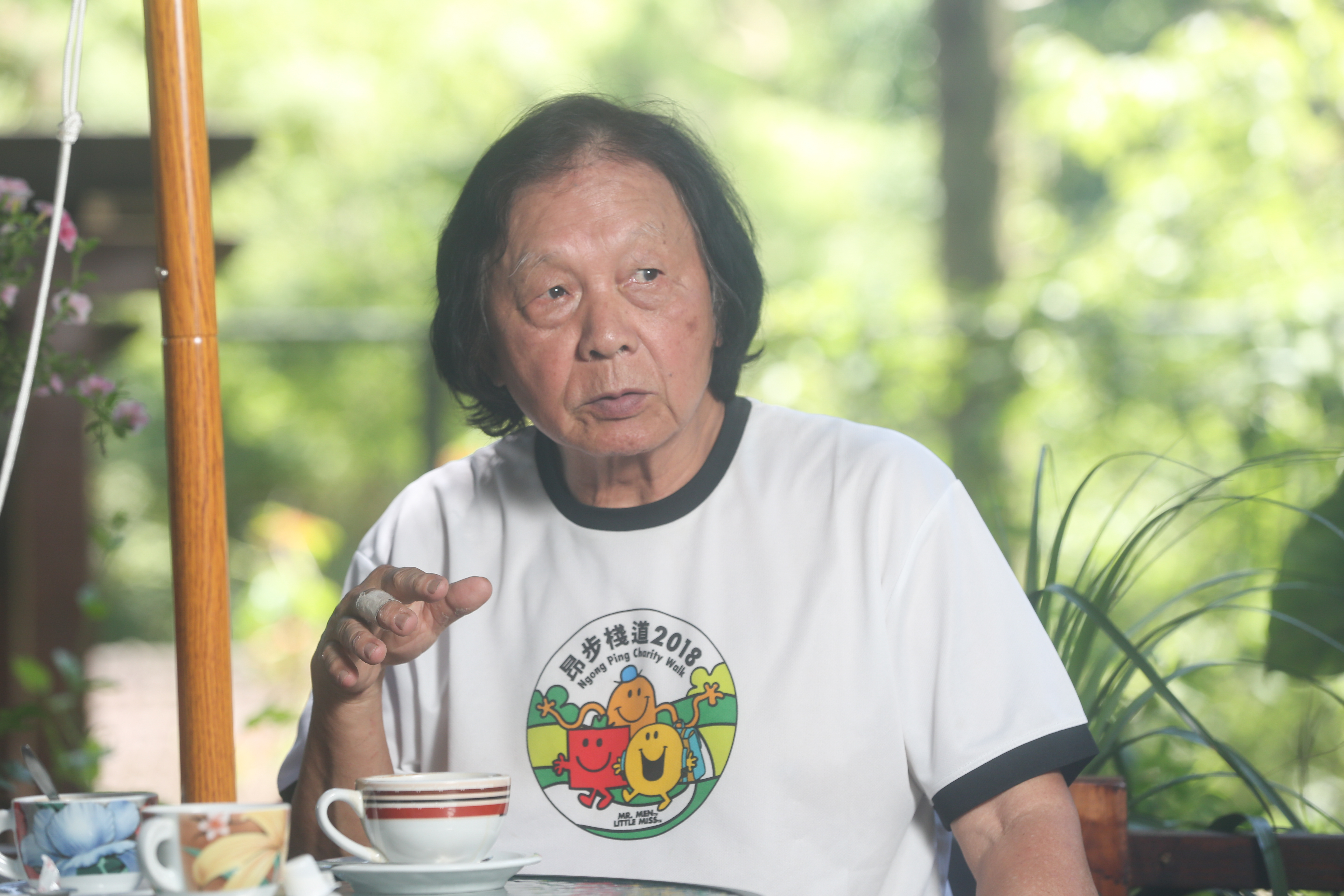 栗田庄每一棵植栽都是陳智夫一手包辦，如今已是滿園子綠意。