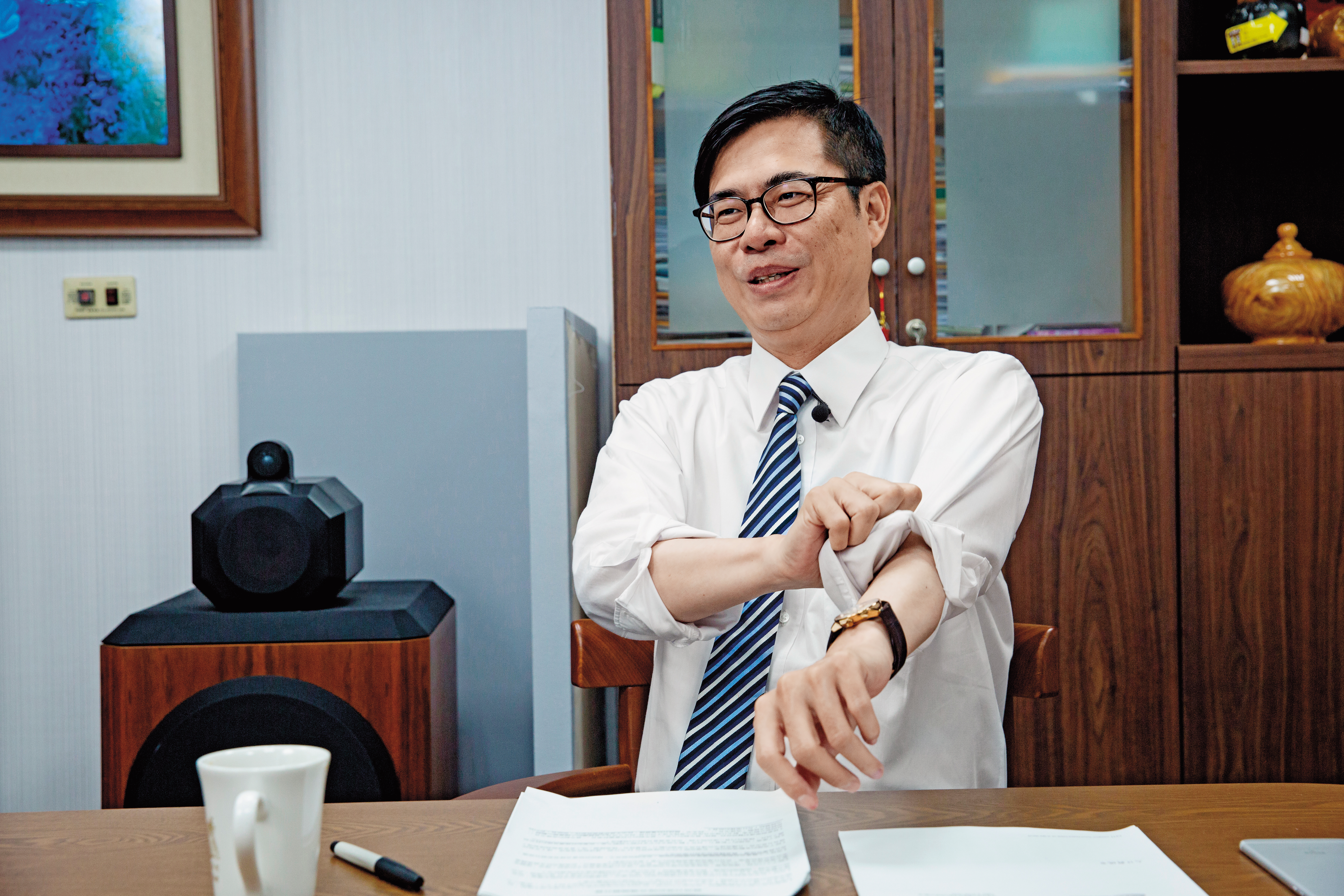 民進黨高雄市長參選人陳其邁接受本刊專訪，描繪把高雄打造成智慧城市的願景。