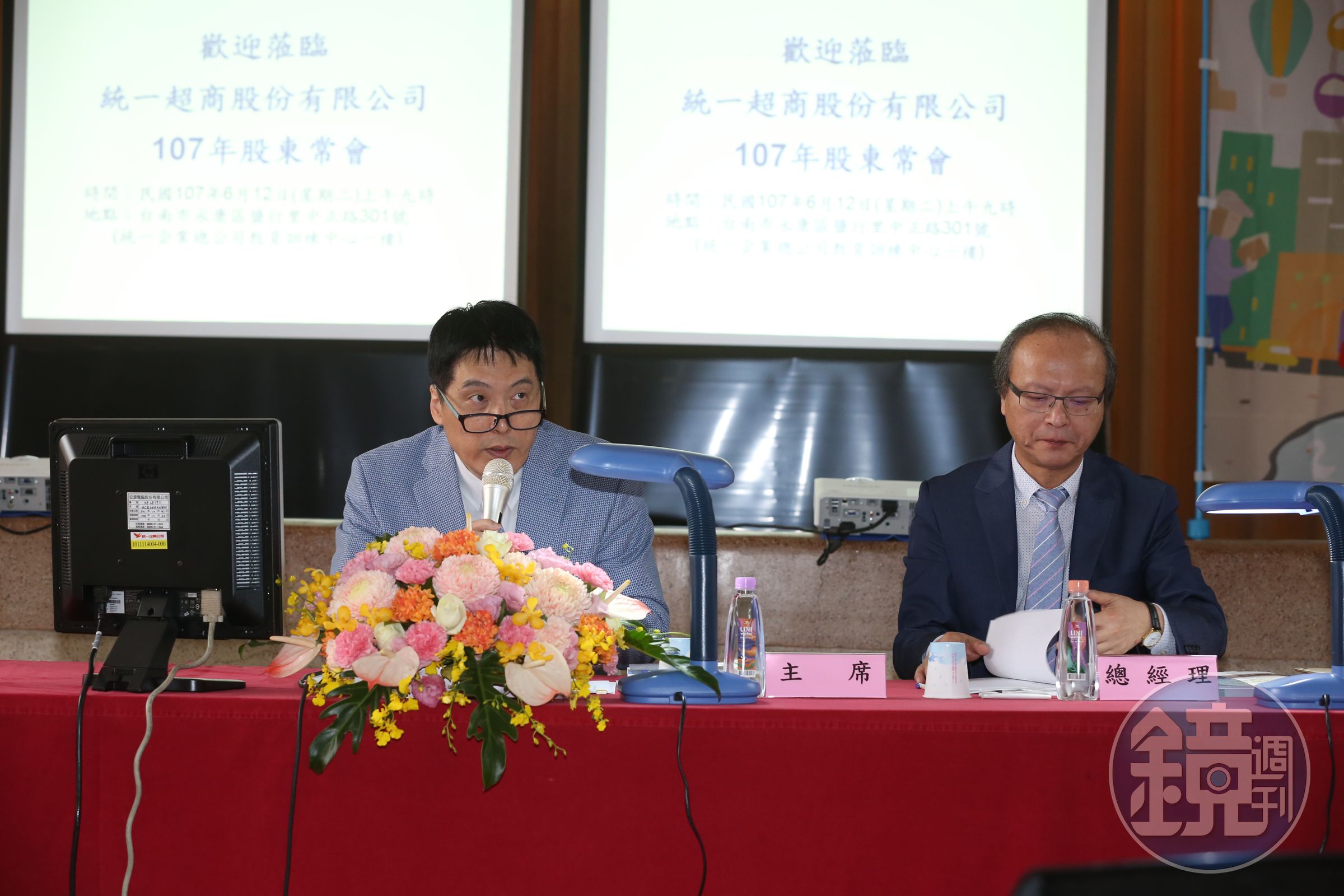 統一超總經理陳瑞堂（右）因年屆60歲，是否會退居二線引人矚目。