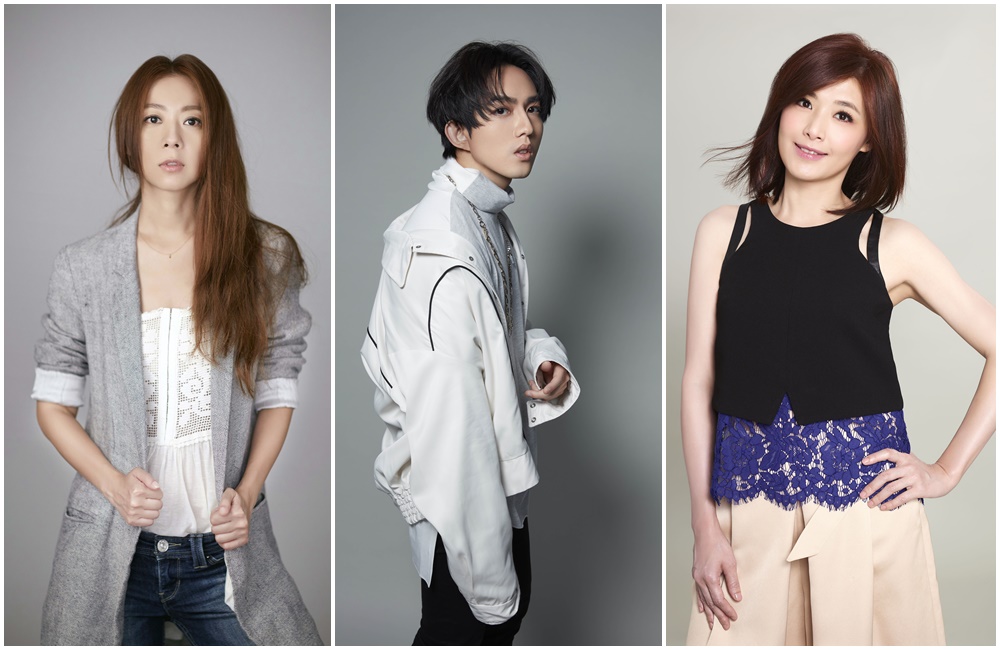 陳綺貞（左）曾因生病臨時取消演出，今年重新回歸；而即將當爸的林宥嘉（中）與蘇慧倫（右）將首次站上「超犀利趴9」舞台。（相信音樂提供）