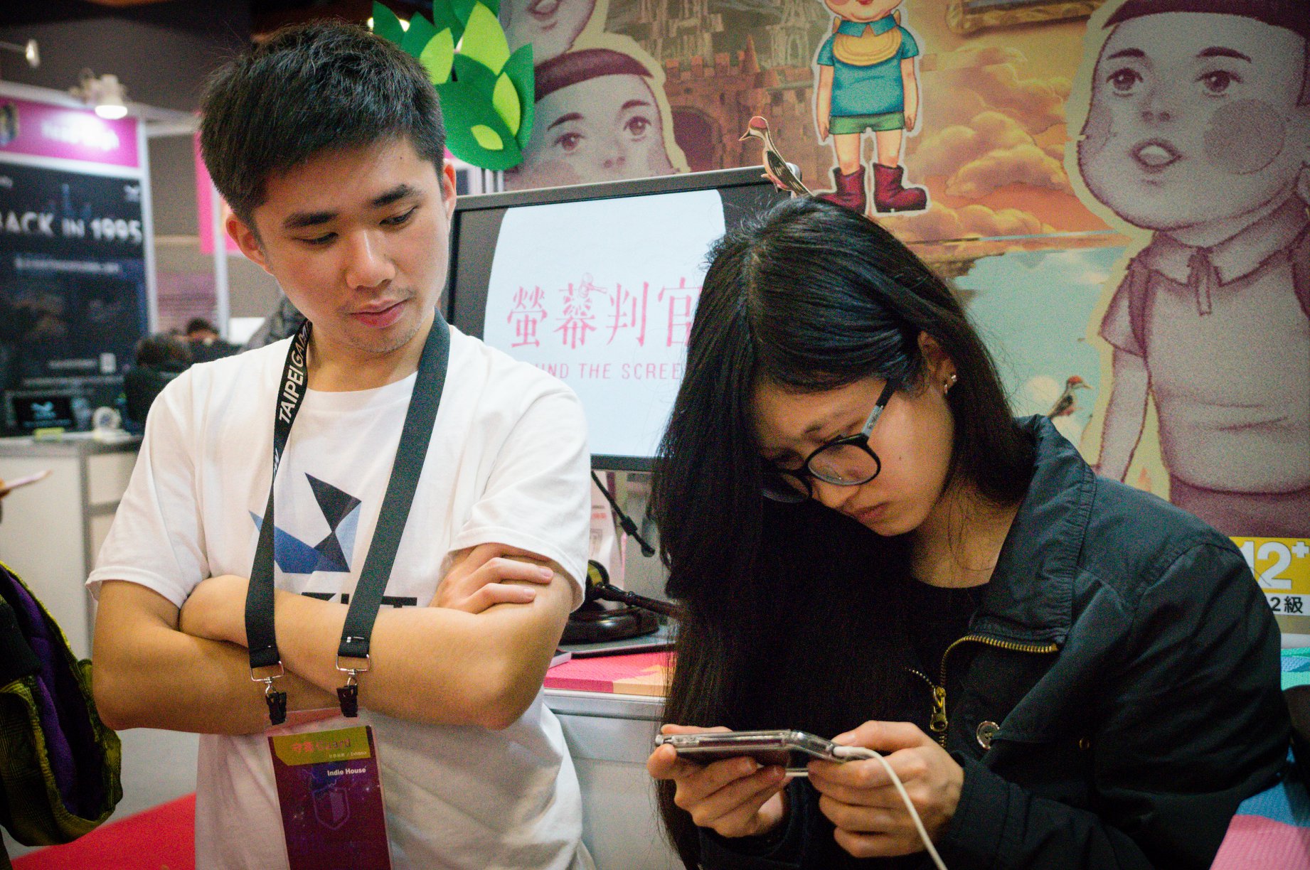 才從兵營中解放的路路克，旋即就前往台北電玩展幫忙解說（圖片來源：18Light提供）