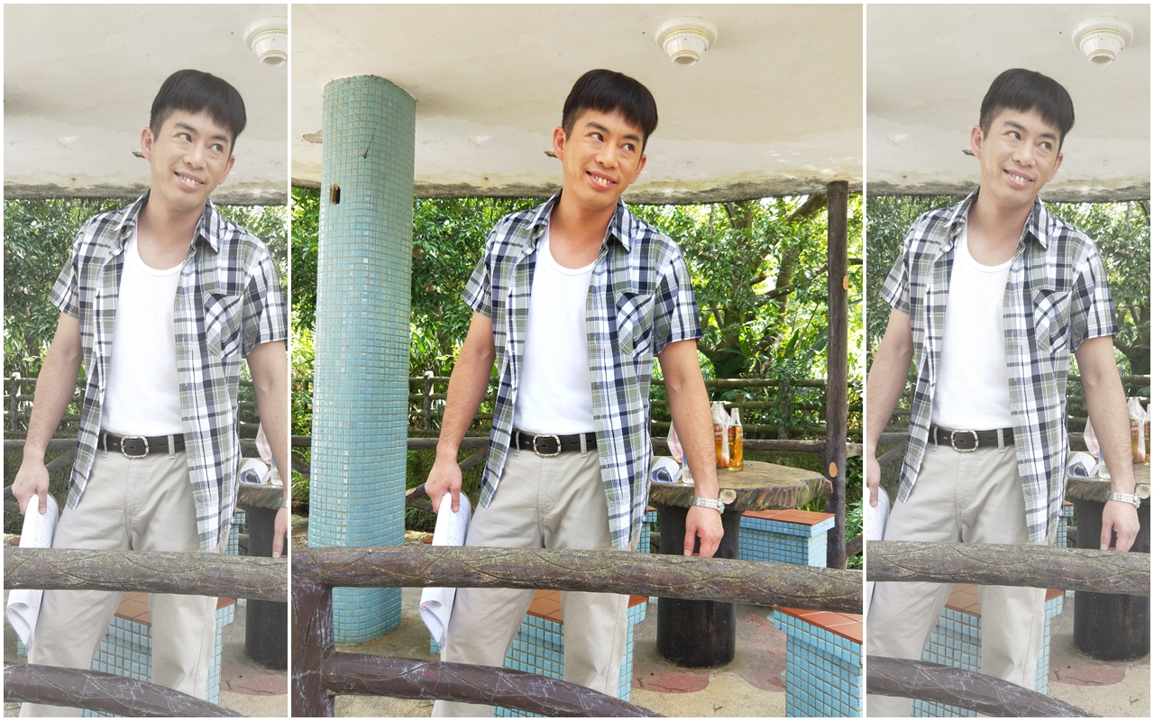 韓宜邦的新戲突破過去形象，首次裝上暴牙入戲。（艾迪昇提供）