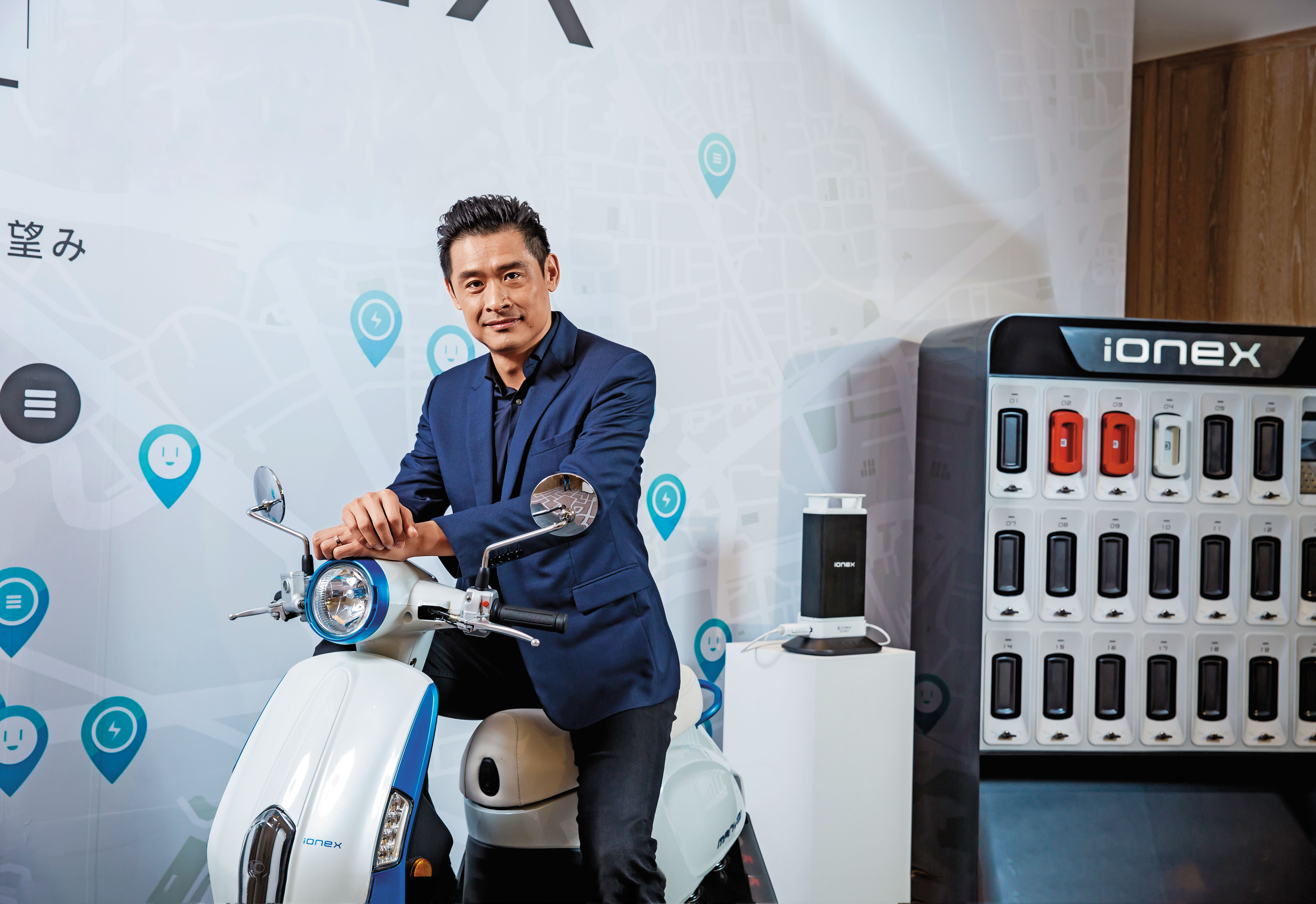 全新Ionex車能網電動車，是柯勝峯誓言明年拿下台灣電動機車市場龍頭的武器。