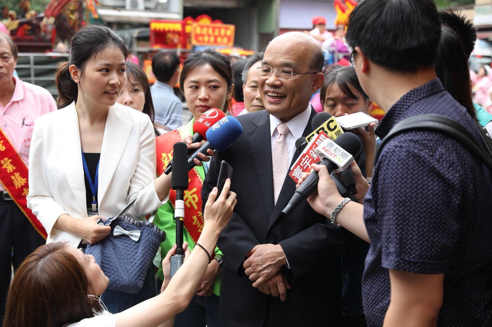 民進黨新北市長參選人蘇貞昌。（蘇貞昌辦公室提供）